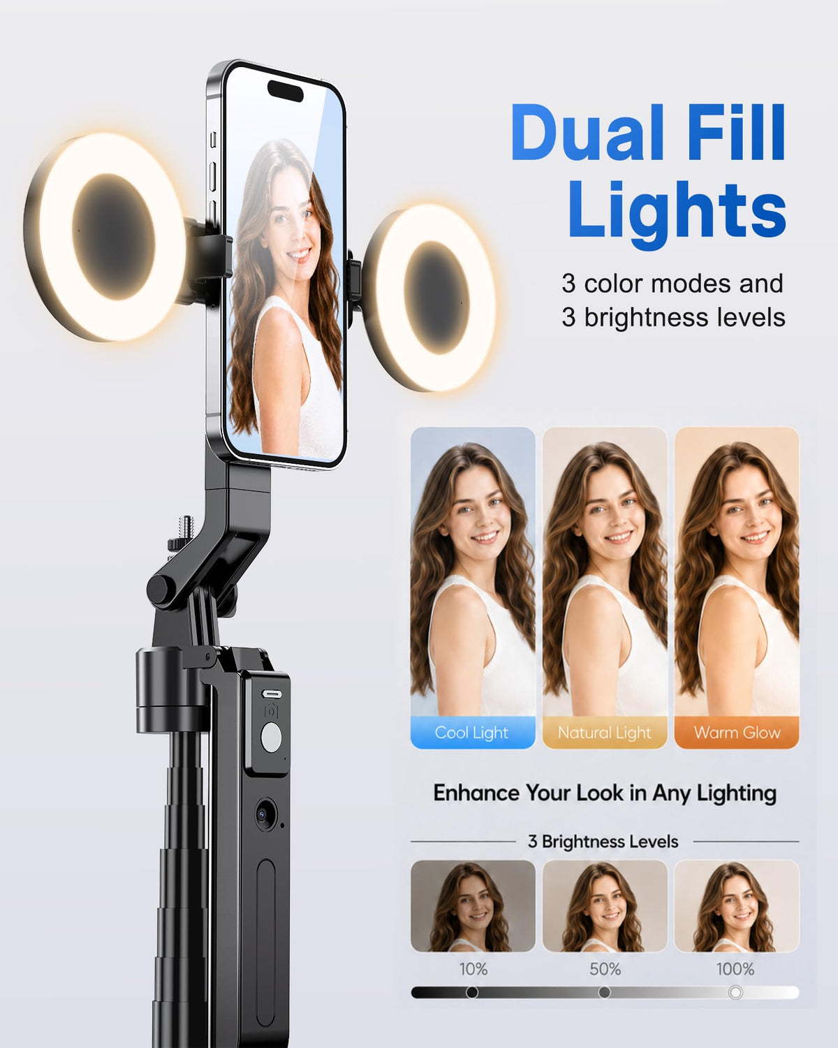 UBeesize 70 Auto Face Tracking Phone Tripod for iPhone - UBeesize Official Imagery - 6