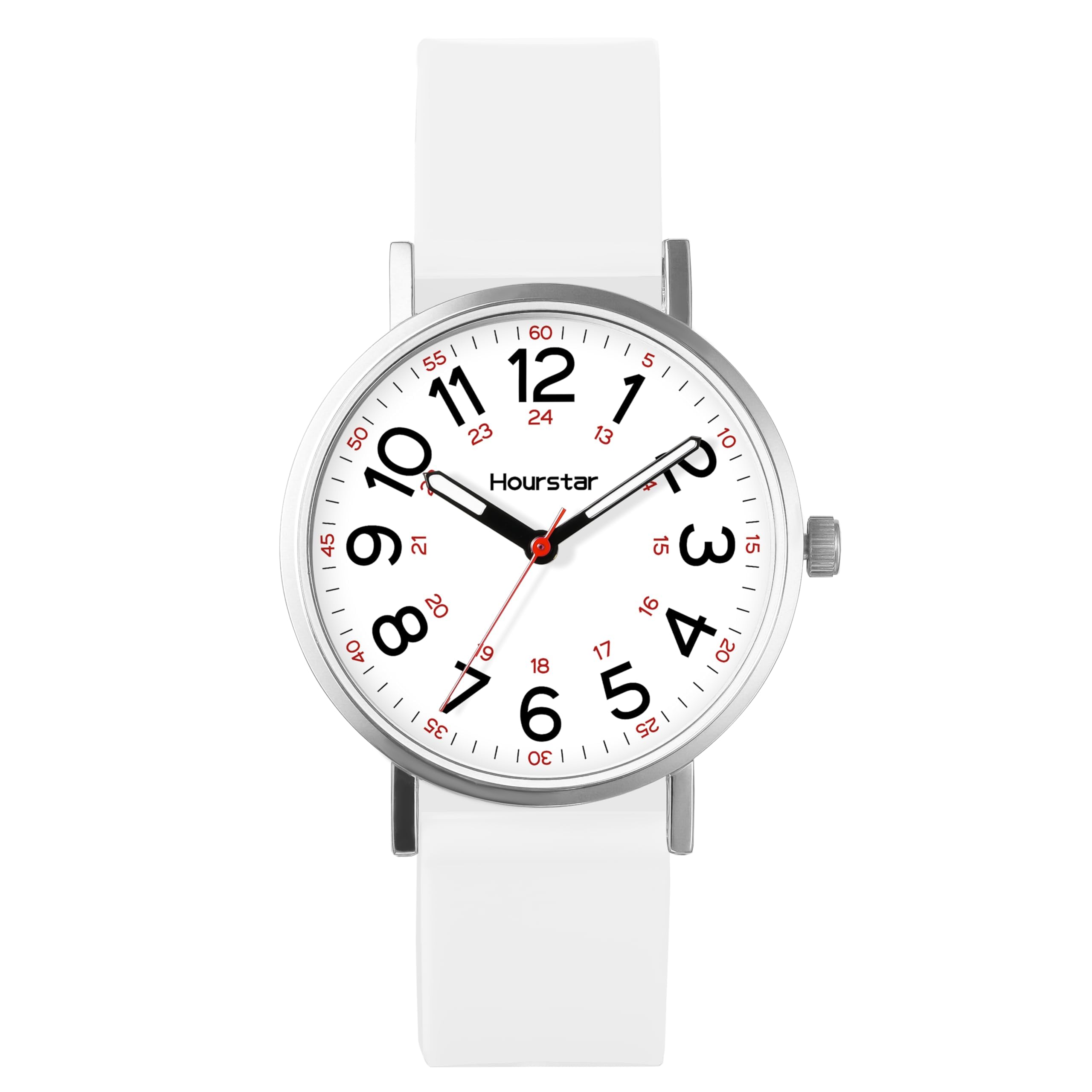 Hourstar Women's Analog Nurse Watch | Second Hand | Easy Read | Silico - View 2