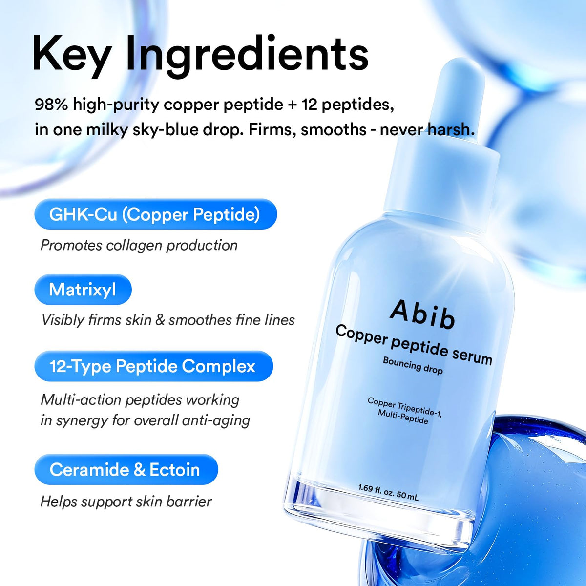 Abib Copper Peptide Serum Bouncing Drop GHK Cu Peptide - Abib Official Imagery - 5