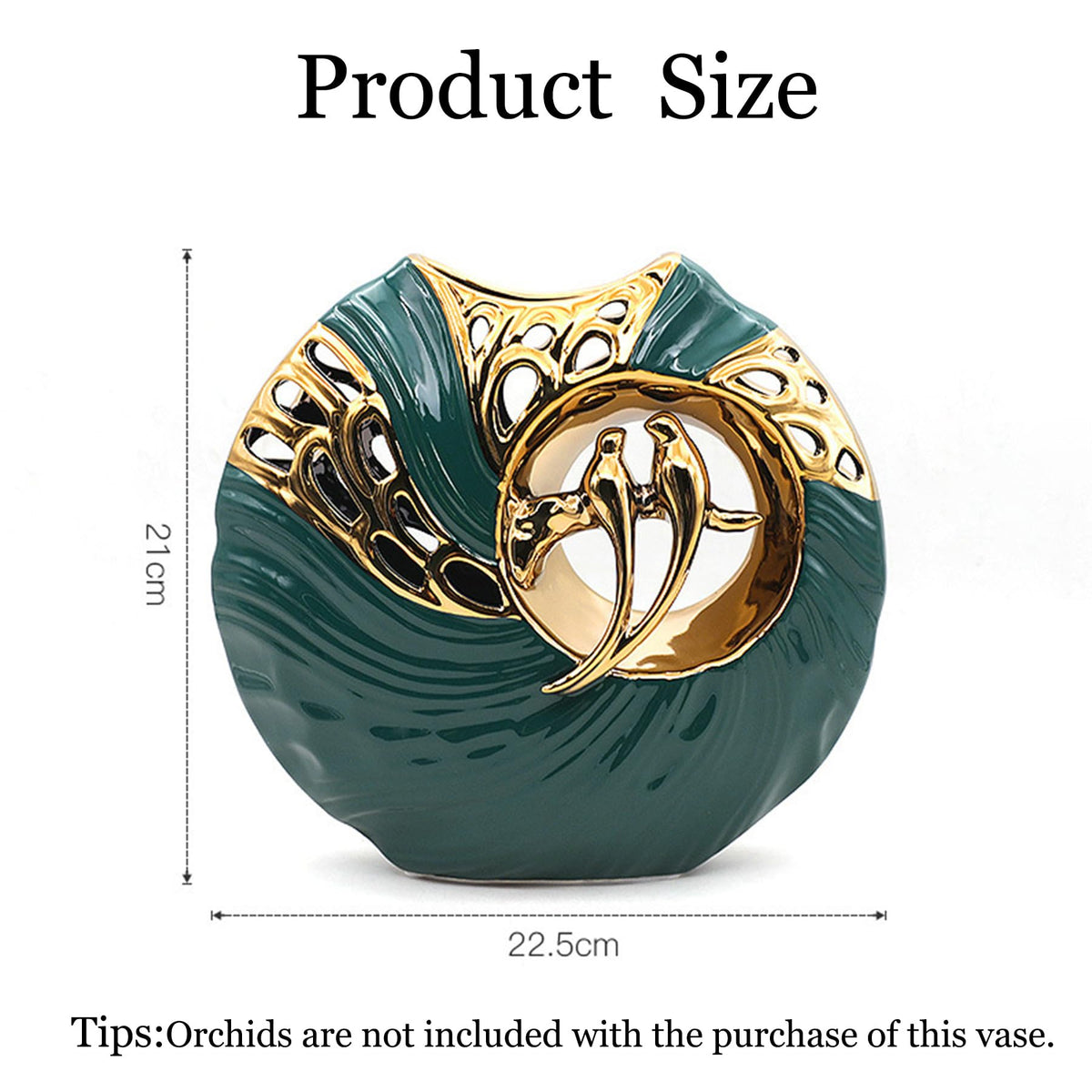 Modern Abstract Statues Decorative Vase with Lovebird Design - Tandarui Official Imagery - 4