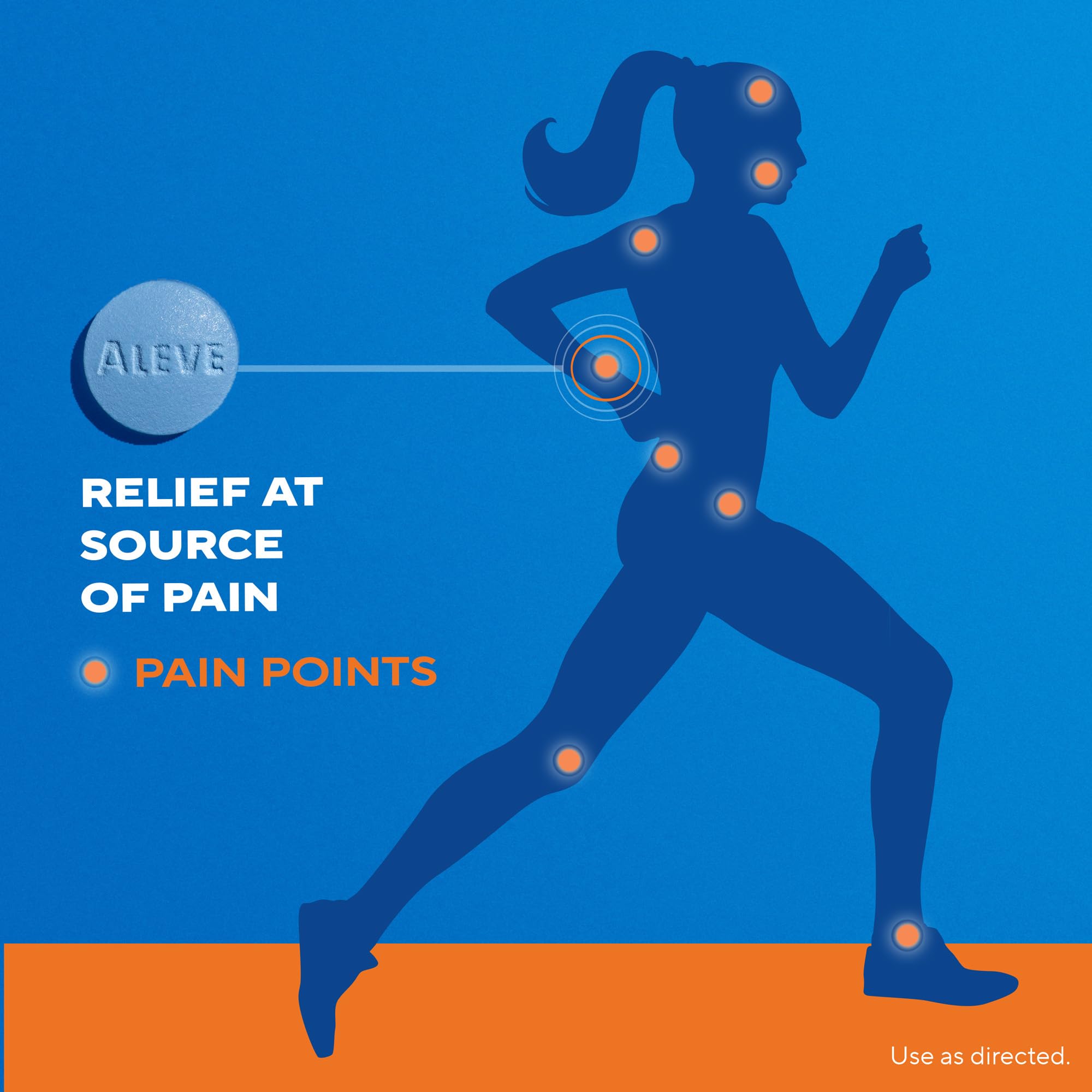 Aleve Back & Muscle Pain Relief Naproxen Sodium 250 Tablets