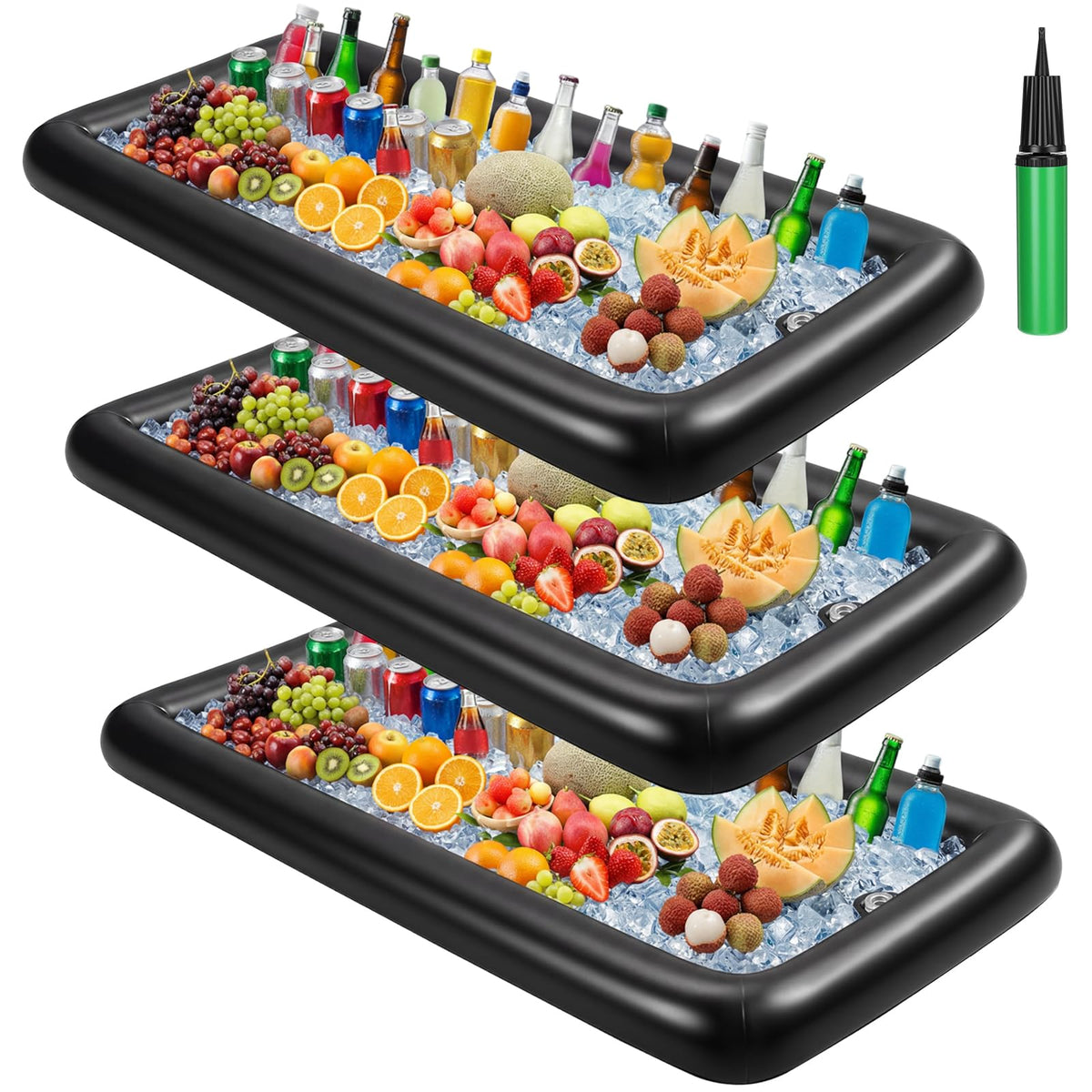 3 Pcs Large Inflatable Serving Bars with Hand Pump 71 6 x 30 - Teyva Daily Official Imagery - 1