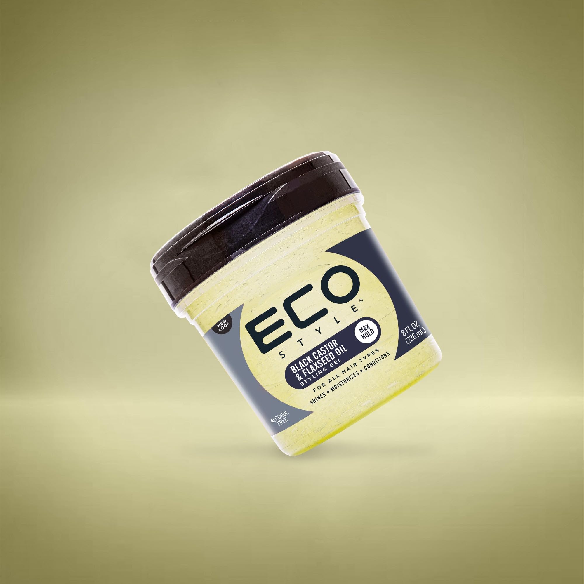 Eco Style Black Castor and Flaxseed Oil Styling Gel - Nourish and Repair - Eco Style Official Product View 4