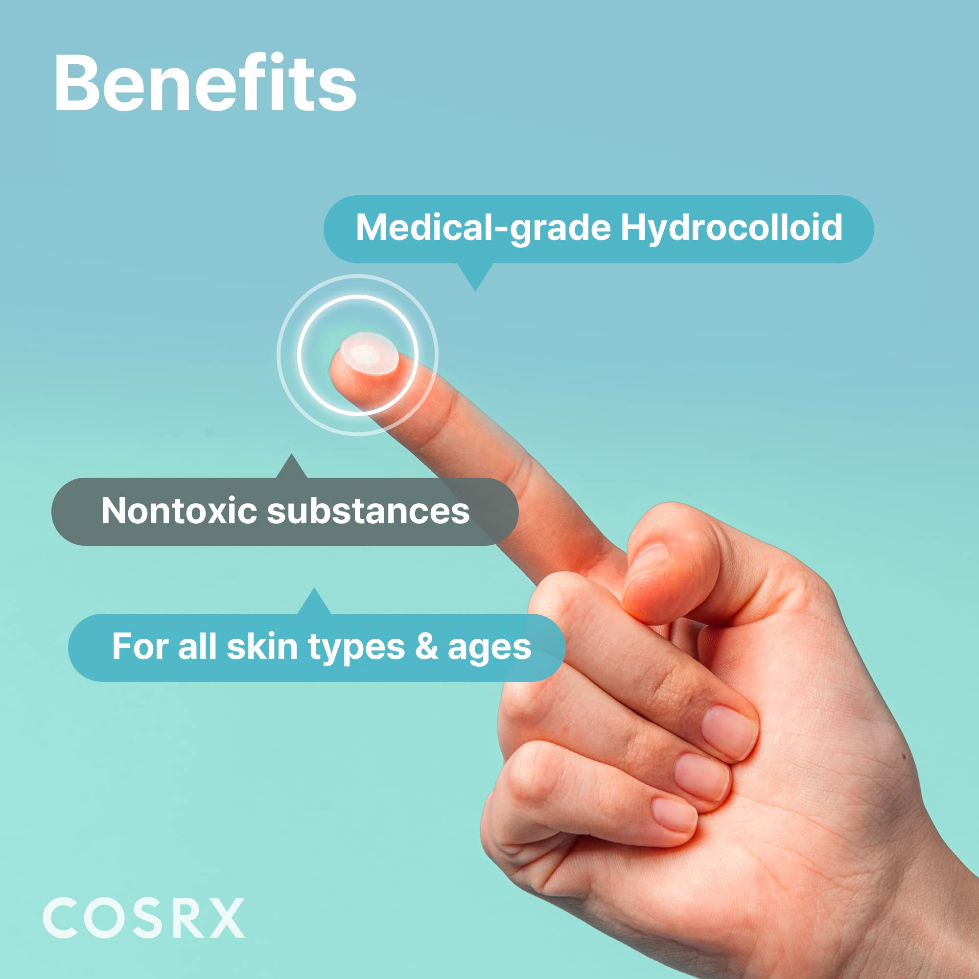 COSRX Acne Pimple Patches Absorbing Hydrocolloid Spot, 3 Size - COSRX