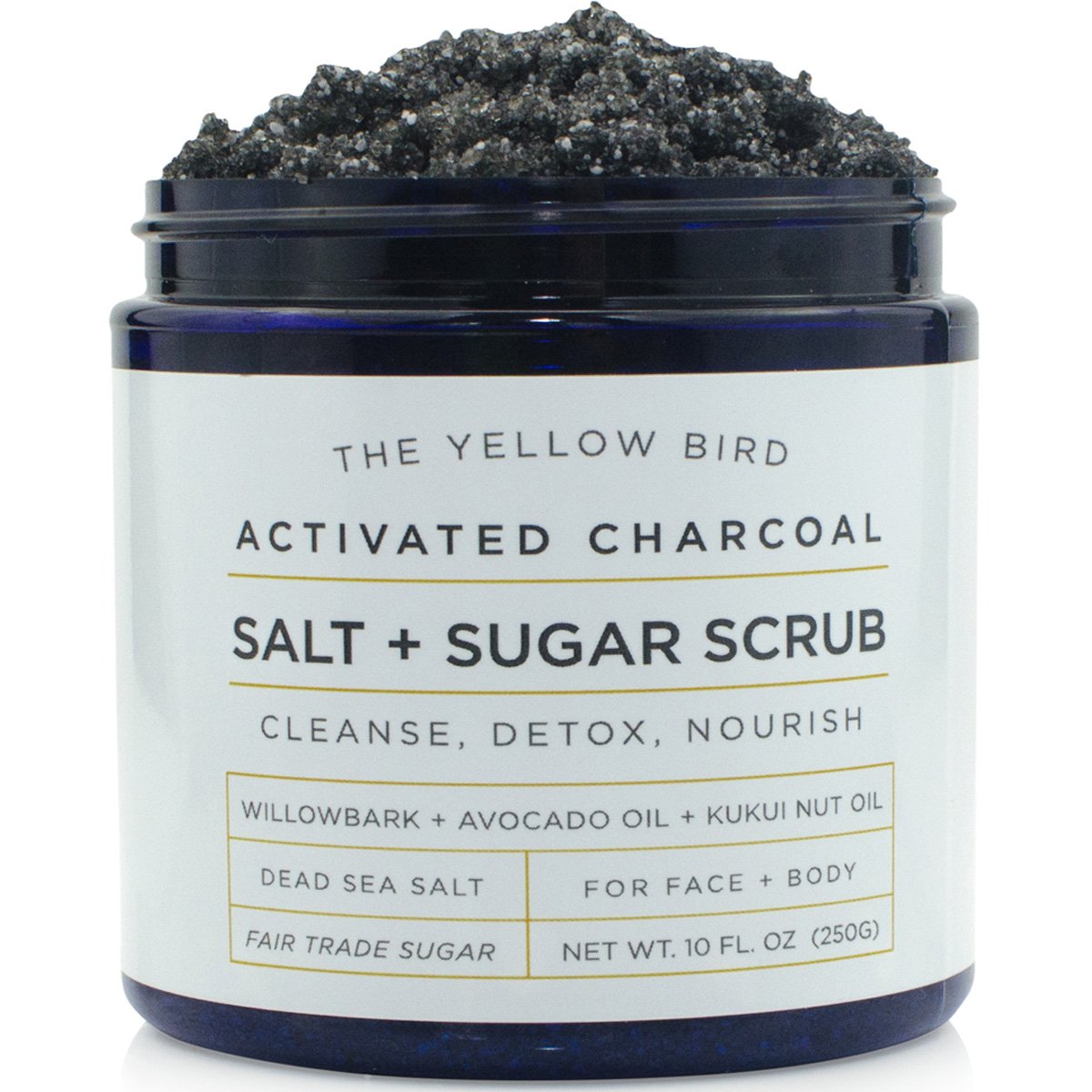 The Yellow Bird Activated Charcoal Face & Body Scrub – Natural Deep Cleansing - The Yellow Bird Official Product View 2