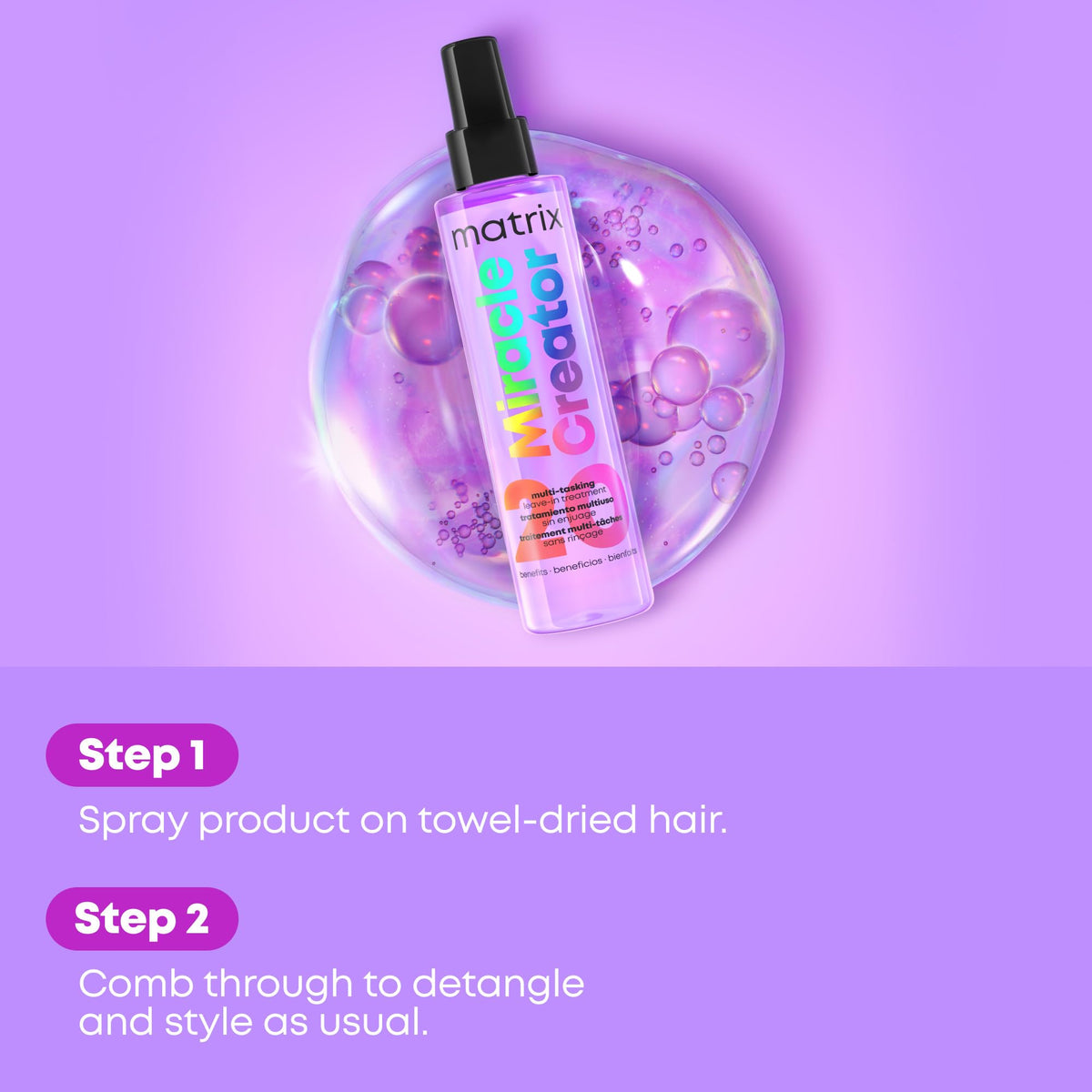 Matrix Miracle Creator Leave In Conditioner Spray - Premium Selection Official Imagery - 8