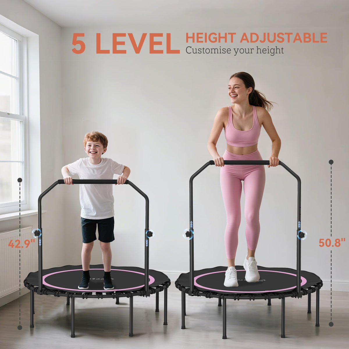 Soozier 45 48 Rebounder Trampoline for Adults 440lbs Mini - Soozier Official Imagery - 4