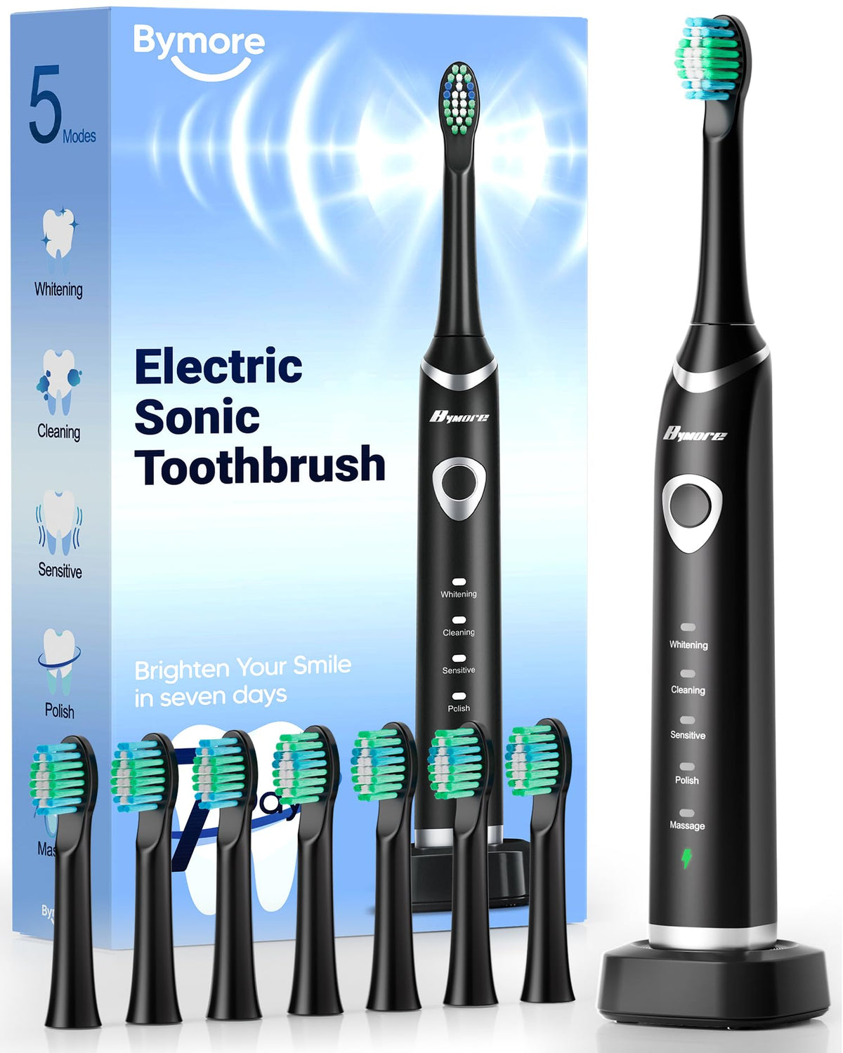 Bymore Electric Toothbrush for Adults Sonic Rechargeable - Bymore Official Imagery - 2