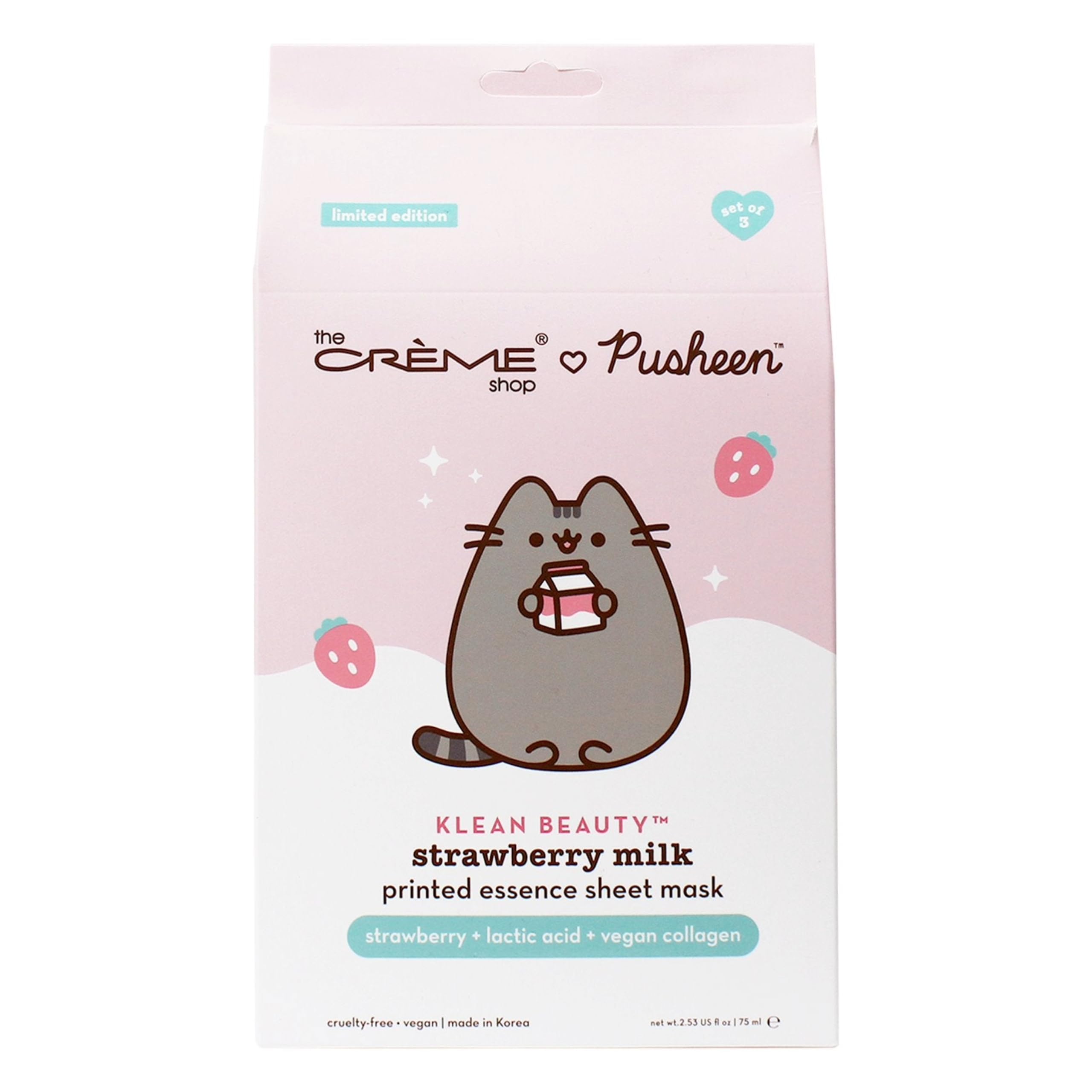 The Crème Shop x Pusheen Essence Sheet Mask (Strawberry - The Cr&egrave;me Shop