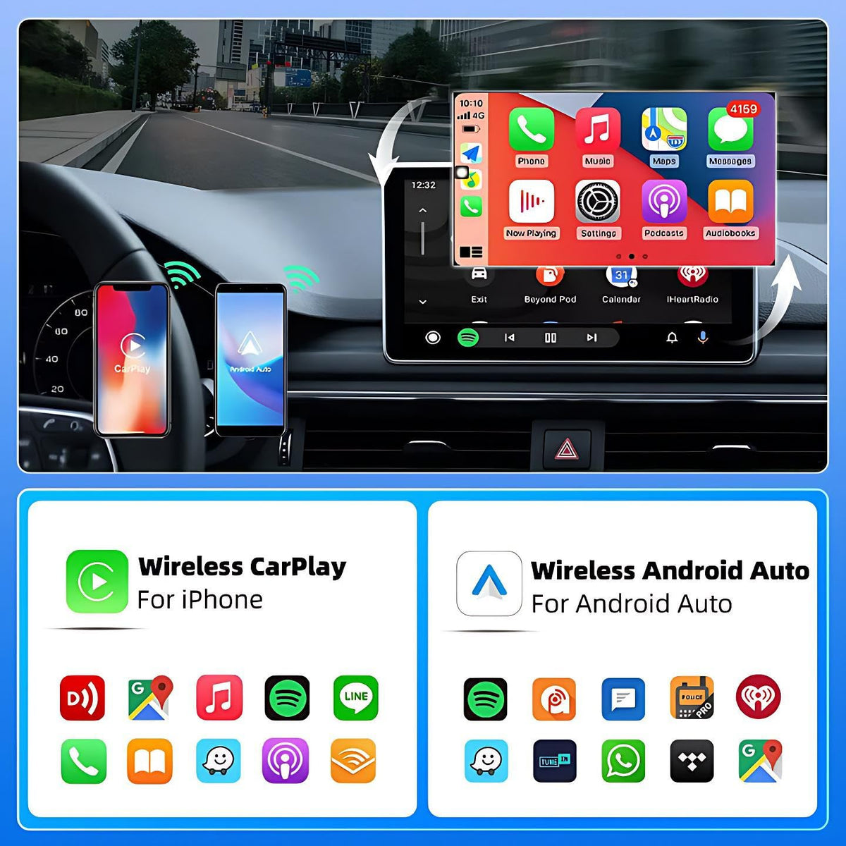 Wireless CarPlay for iPhone Android Screen Mirroring Adapter - Aimery Official Imagery - 6