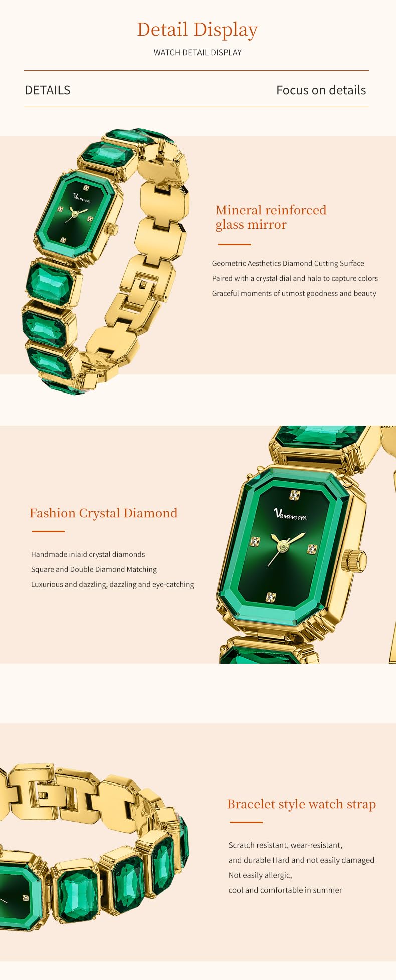 Gosasa Luxury Women s Crystal Bracelet Watch Elegant - Gosasa Official Imagery - 6