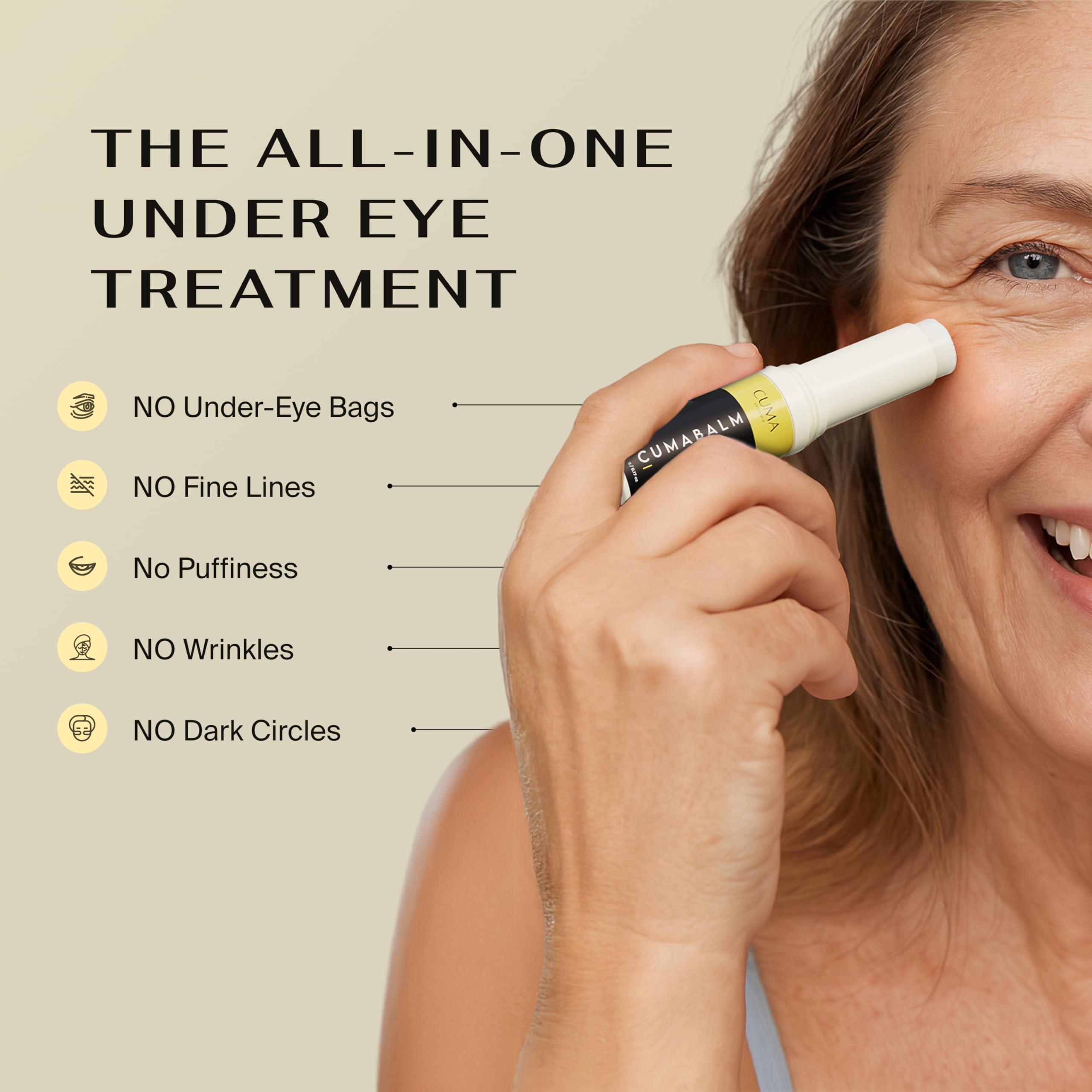 CumaBalm Eye Balm with Turmeric and Retinol for Puffy Eyes - CUMA Official Imagery - 5