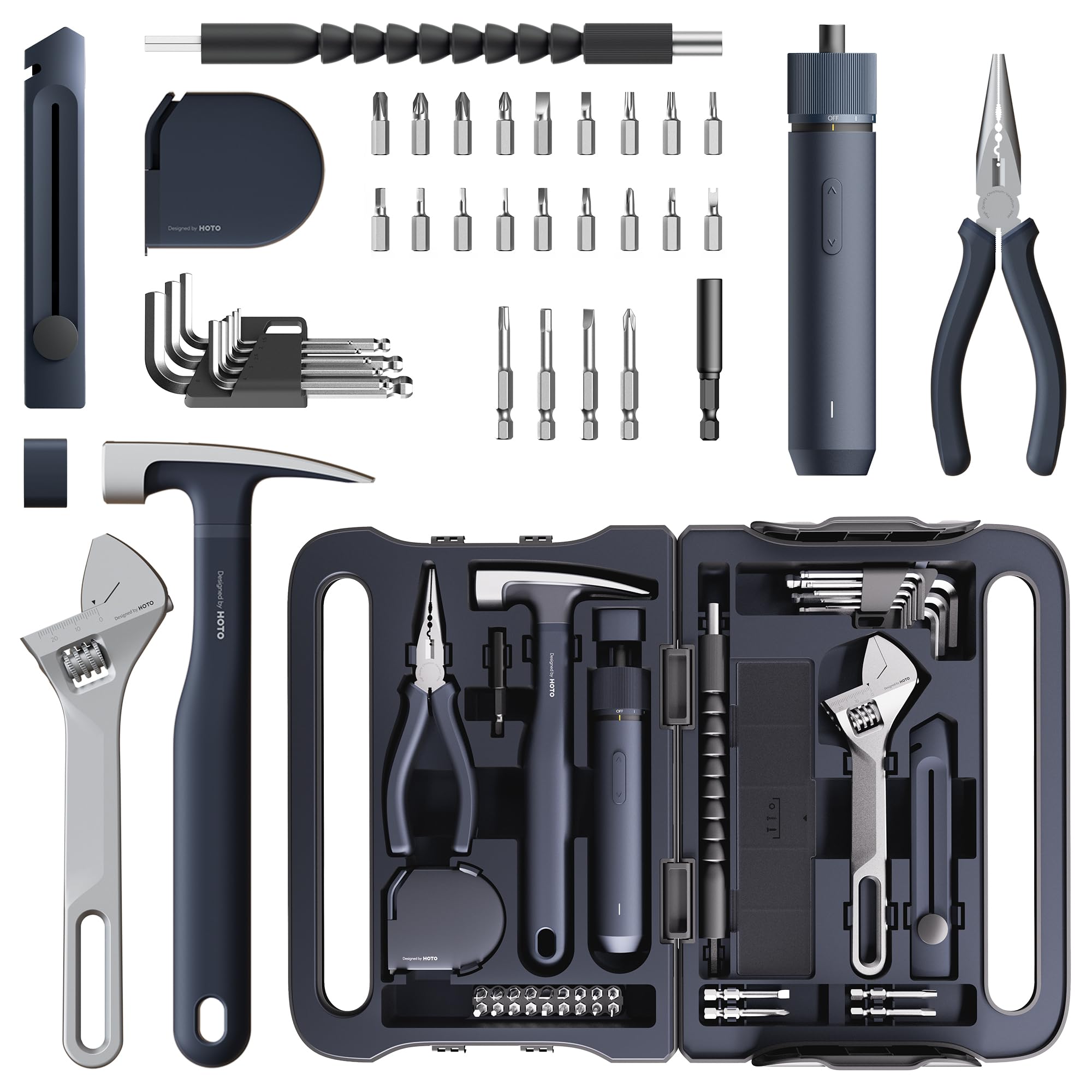 HOTO 40-Piece Tool Kit for Dorm, Household Essentials Tool Set - HOTO Official Product View 1