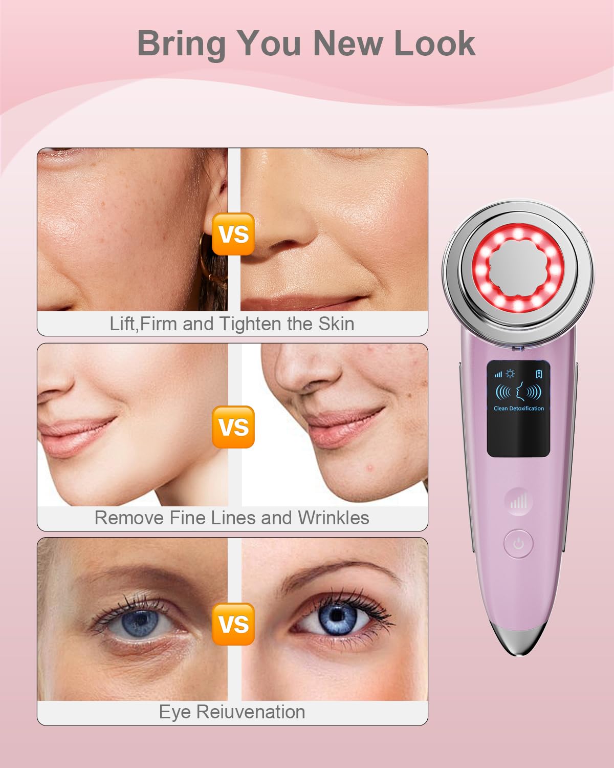 Face Massager Electric Face Lifting 4 in 1 Facial Massager - VOFEL Official Imagery - 5