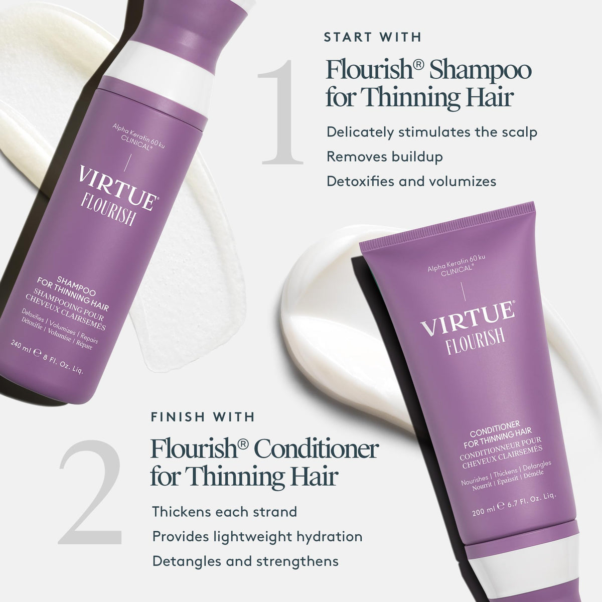 VIRTUE Flourish Sulfate Free Shampoo for Thinning Hair - Premium Selection Official Imagery - 8
