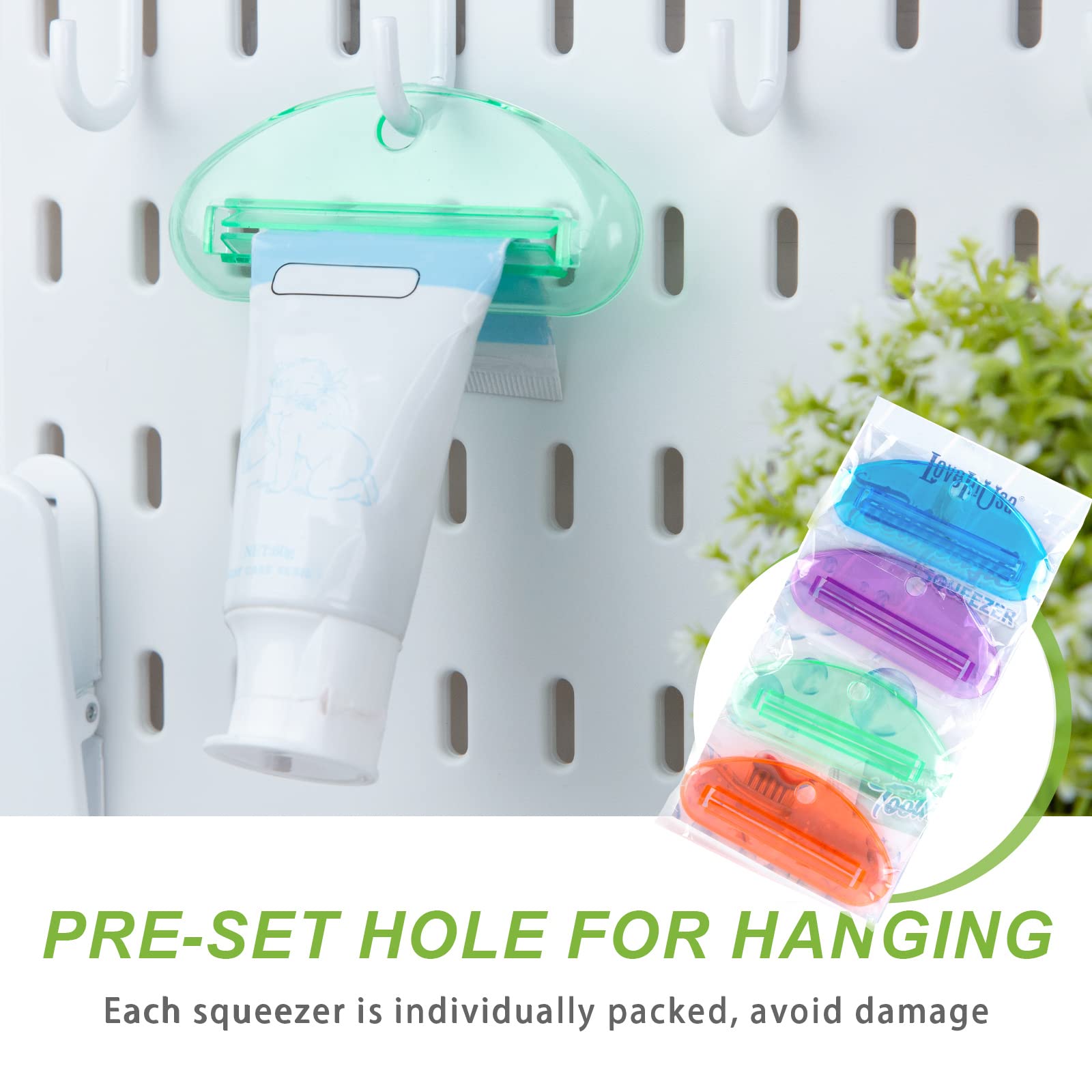 LOVEINUSA Toothpaste Tube Squeezer, 4 PCS Toothpaste Squeezer Rol - LOVEINUSA Official Product View 4