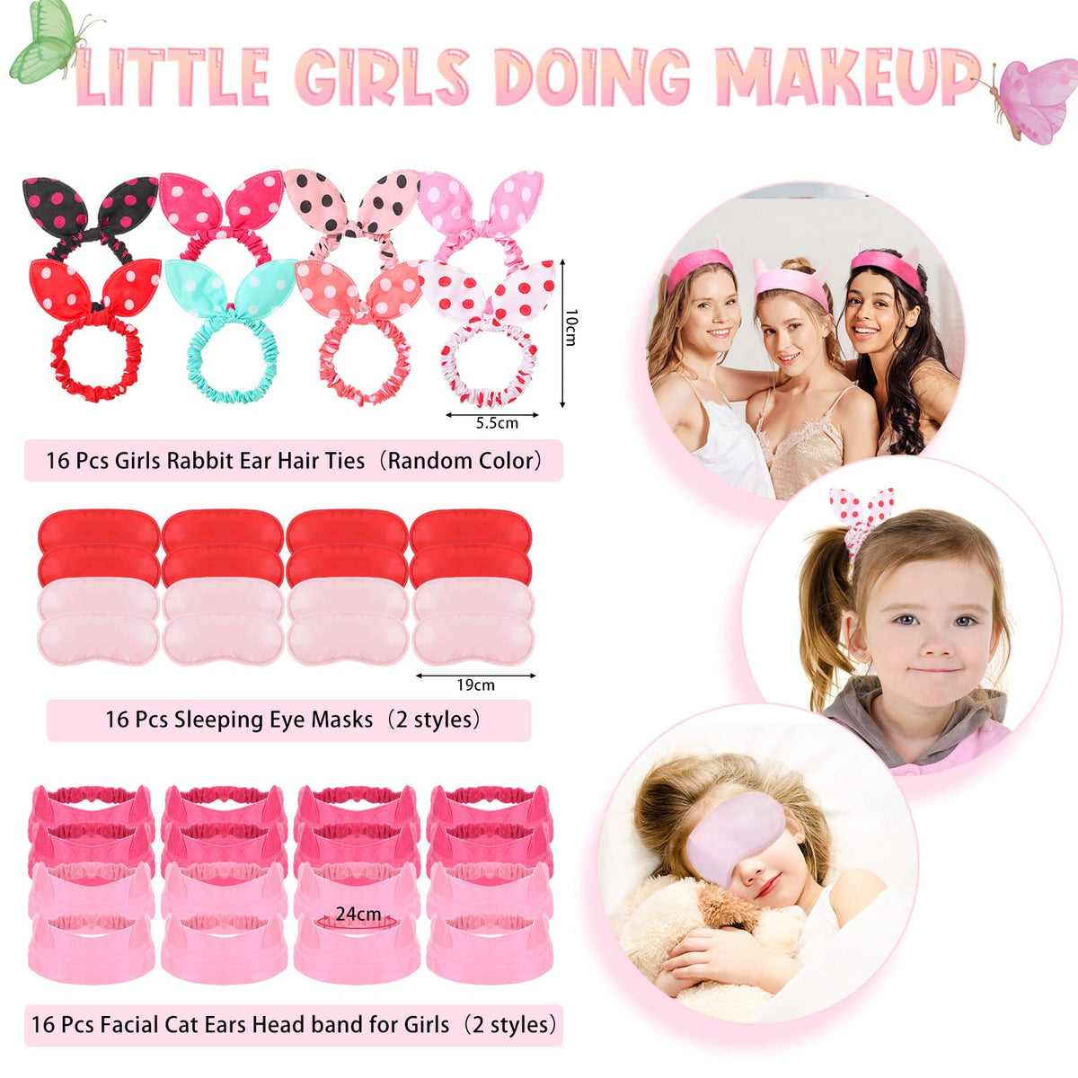 176 Pcs Spa Party Supplies for 16 Kids Girls Party Favors - Pinkunn Official Imagery - 6