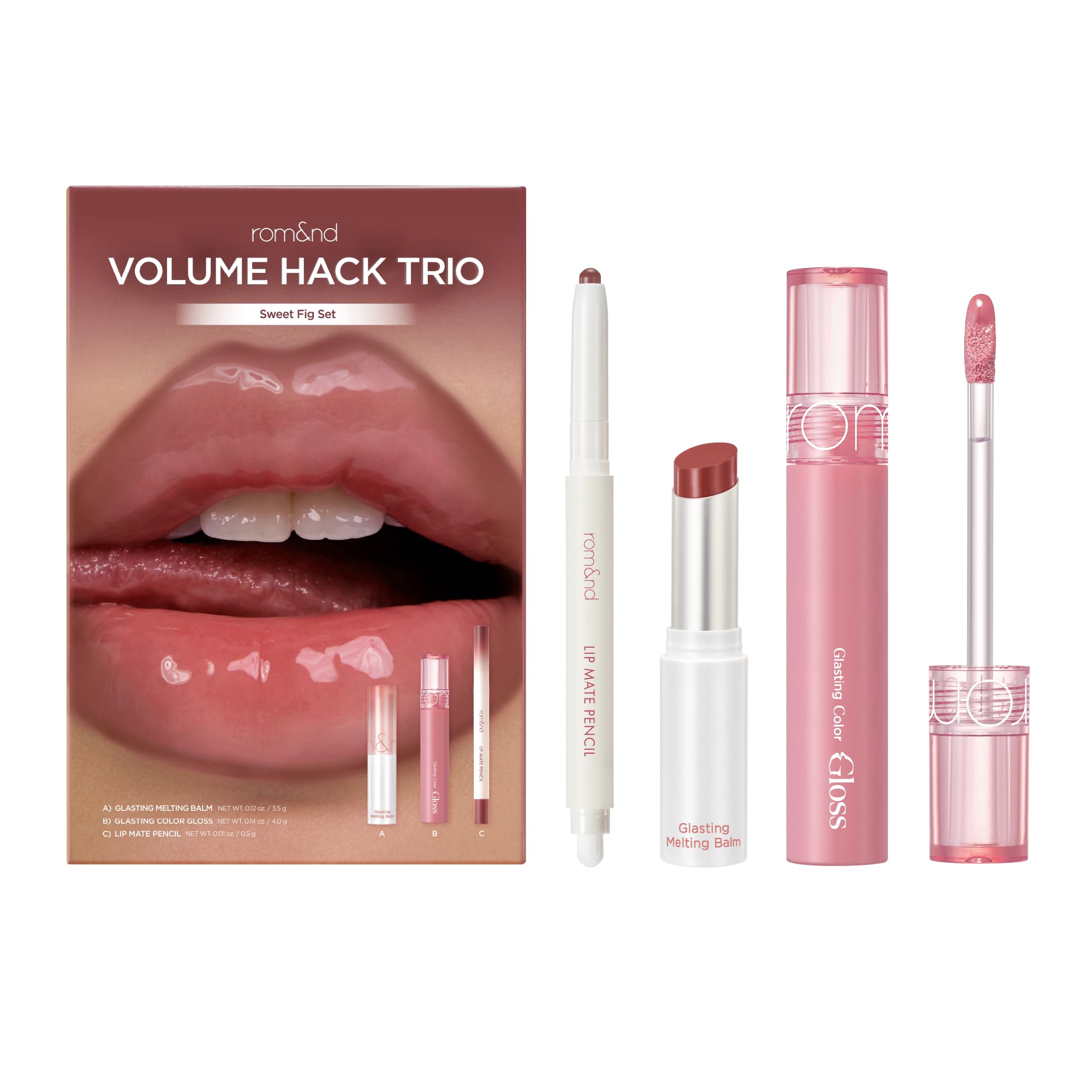 rom&nd Volume Hack Trio - 3 Step Plumping Lip Kit Sweet Fig Set - rom&nd Official Product View 2