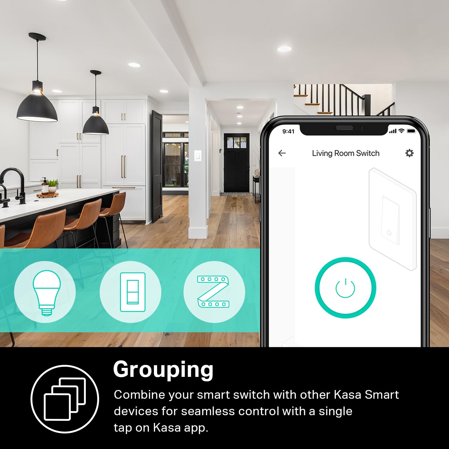 Kasa Smart Light Switch, Single Pole, Need Neutral Wire, HS200P3 - Kasa Smart Official Product View 7