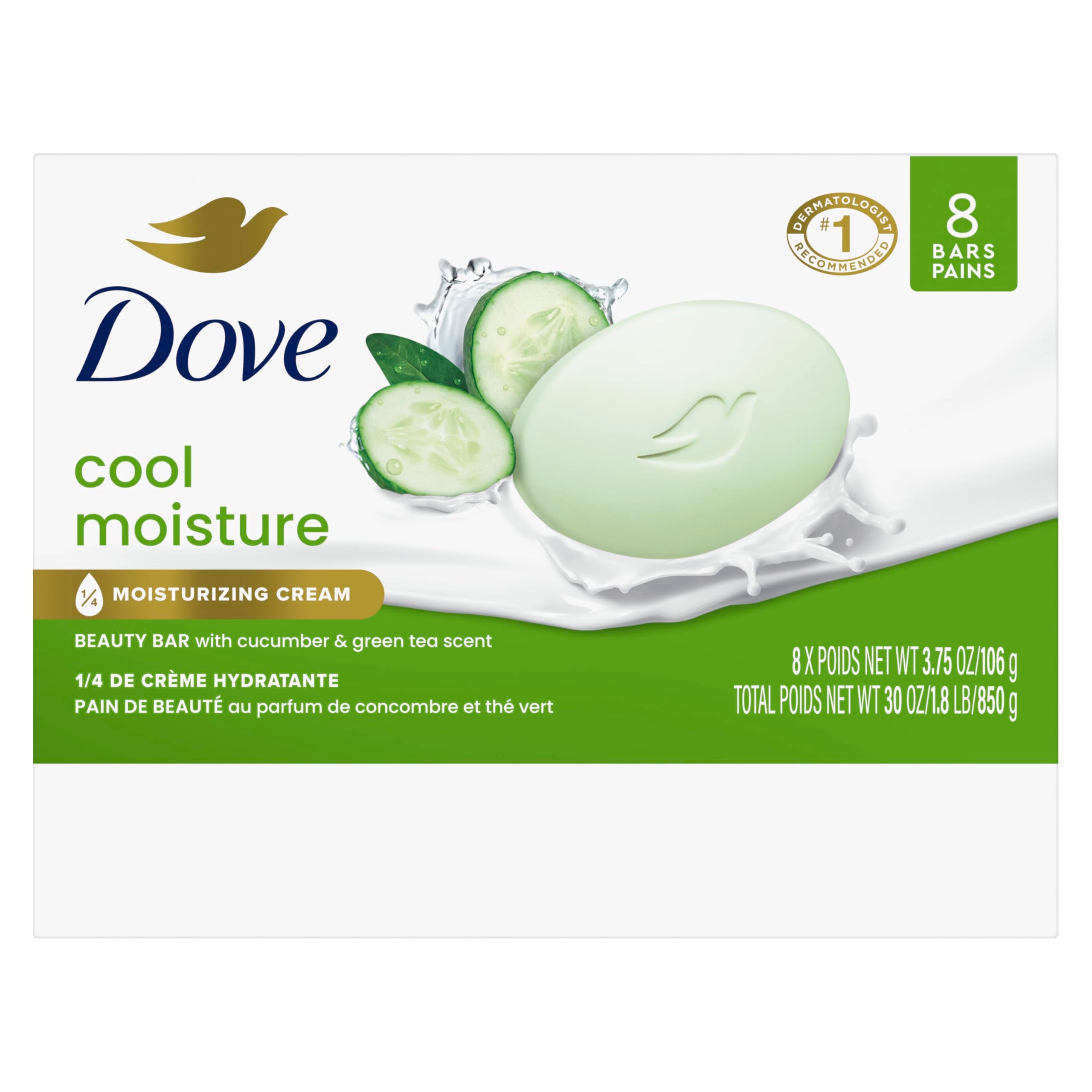 Elefair Tech Dove Cool Moisture Beauty Bar Soap , Refreshing Cleanser, 3 - Elefair Tech Official Product View 3