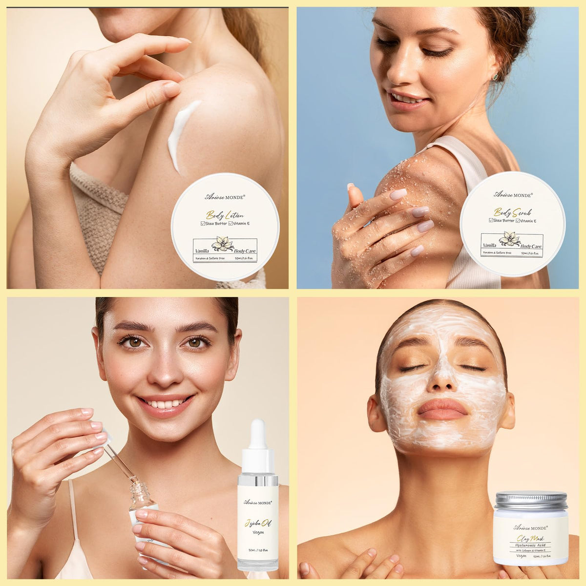 Birthday Gifts for Women 21 Pcs Vanilla Facial Body Spa Gift - ArioseMonde Official Imagery - 5