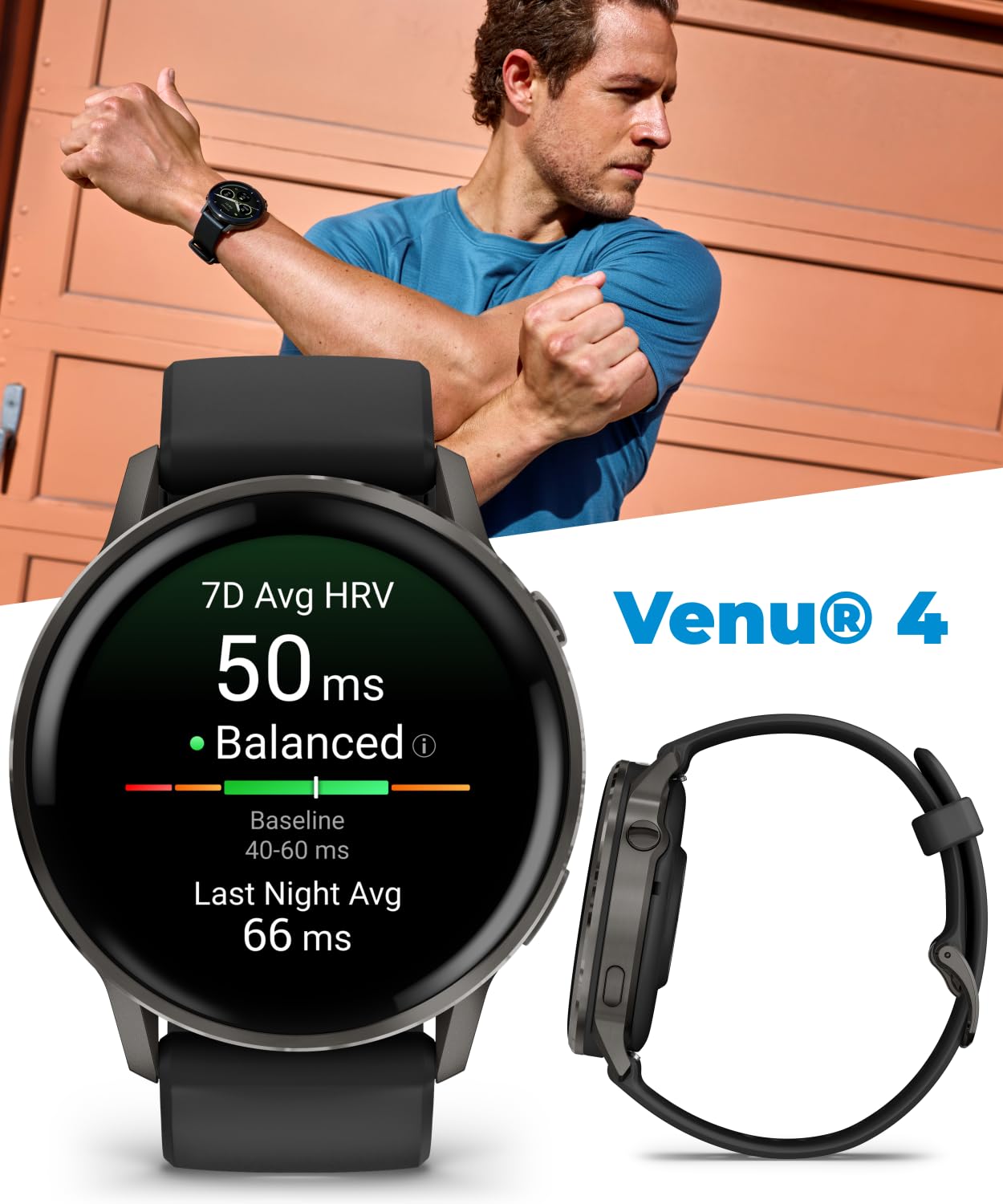 Wearable4U Garmin Venu 4 AMOLED 45mm Advanced Health & Fitness GPS Sma - View 3