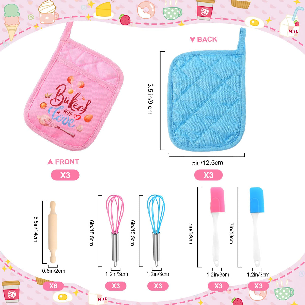 RoundFunny 24 Pcs Cooking Party Favor for Kid Mini Baking - RoundFunny Official Imagery - 4