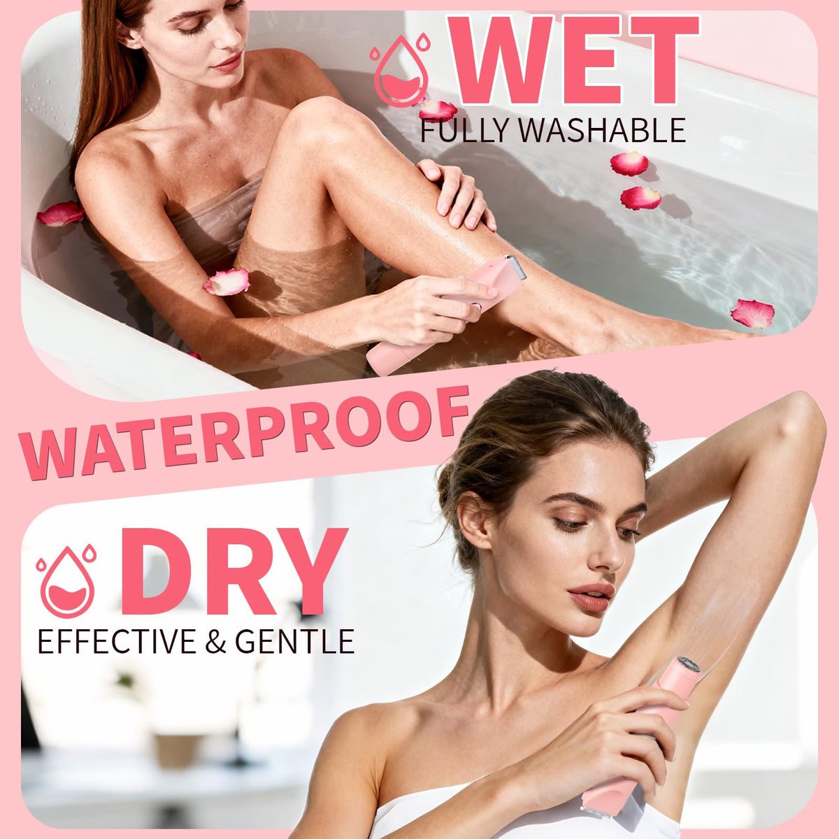 2 in 1 Electric Shaver Bikini Trimmer with LED Display for - Beanify Official Imagery - 7