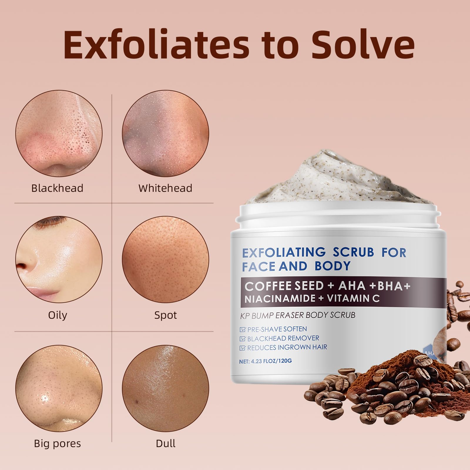 YAFUSIPE KP Bump Eraser Body Scrub with 10% AHA BHA Ingrown Hair Keratosis - YAFUSIPE Official Product View 4
