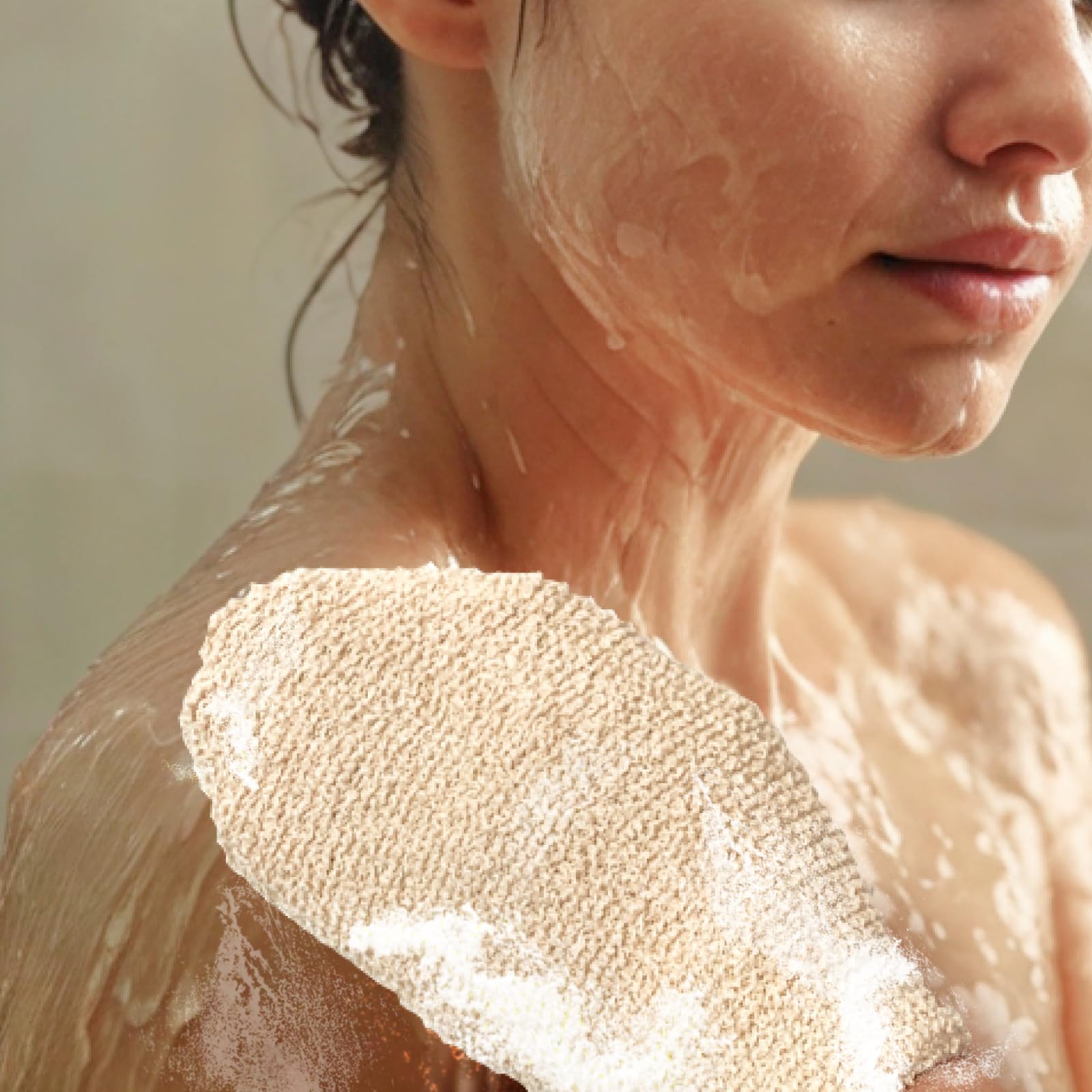 GUARD&MARINE Natural Shower Mitts - Hemp Bath Gloves for Skin Exfoliation - GUARD&MARINE Official Product View 2