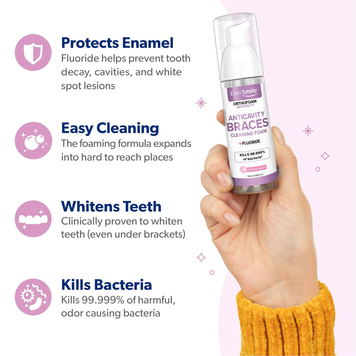 EverSmile Braces Care Bundle for Kids OrthoFoam Anticavity - EverSmile Official Imagery - 3