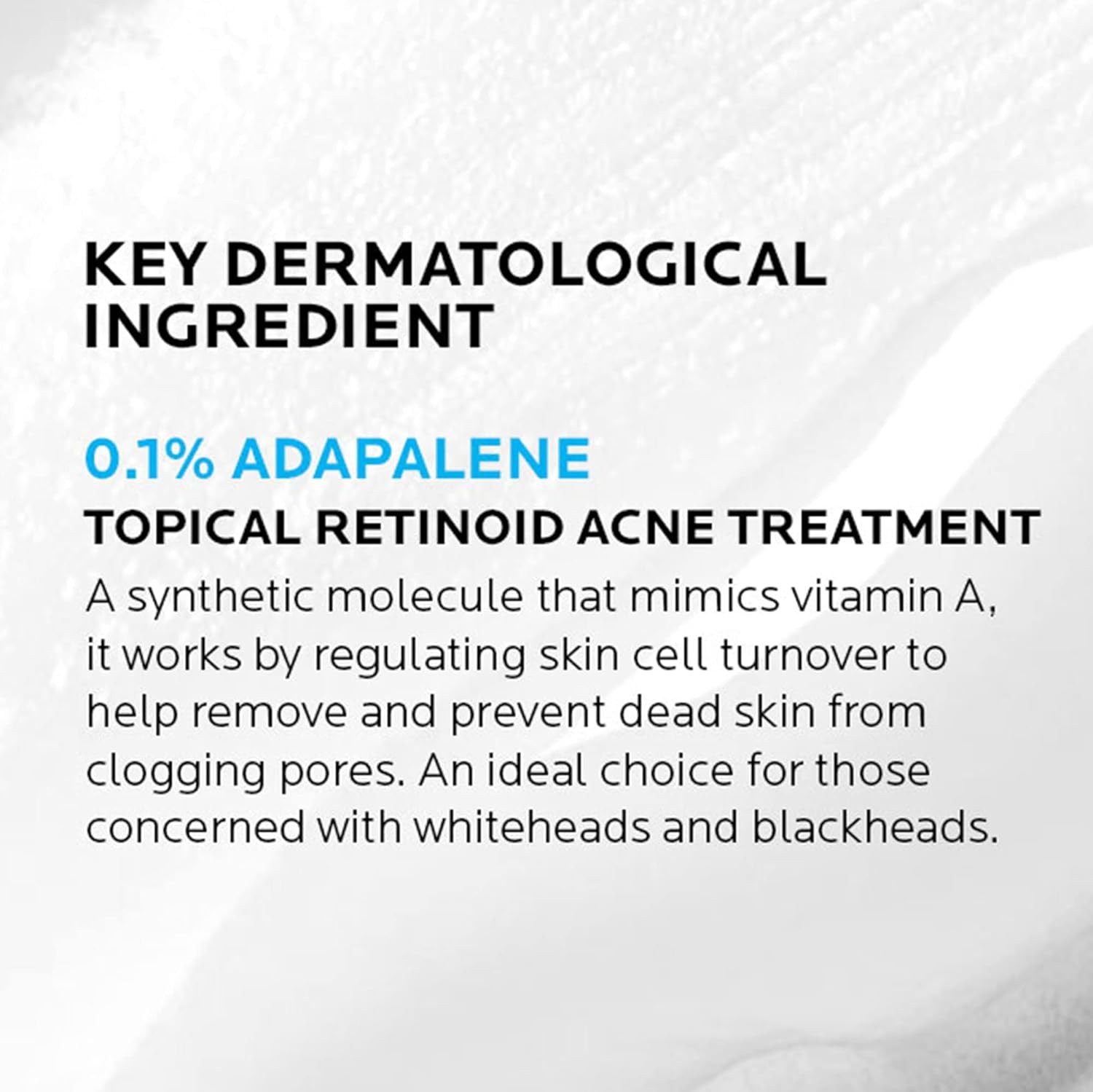 Elefair La Roche-Posay Effaclar Adapalene 0.1% gel for acne treatment in a tube, designed to unclog pores and reduce blemishes.