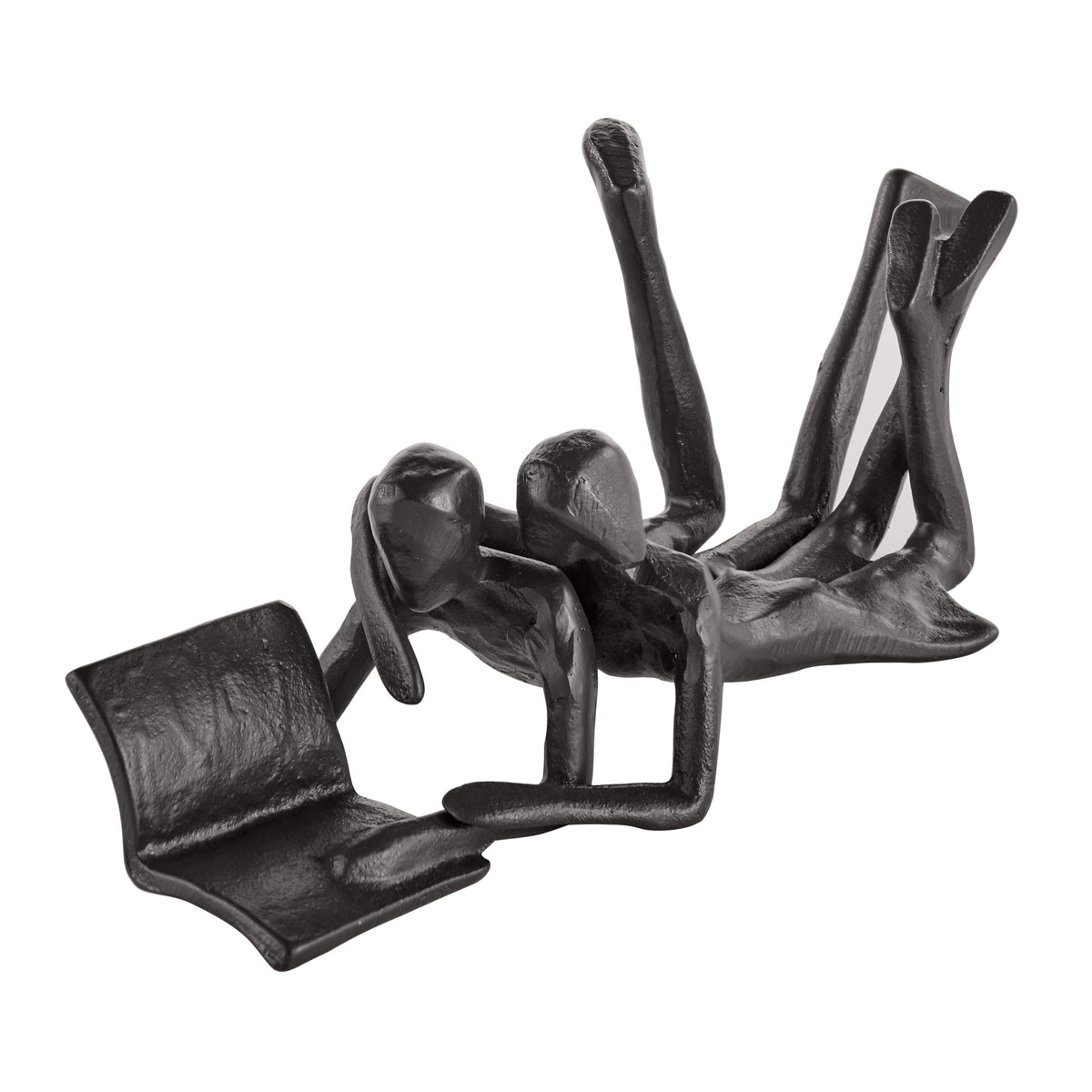 Danya B Brown Cast Iron Abstract Couple Reading Book - Danya B Official Imagery - 1