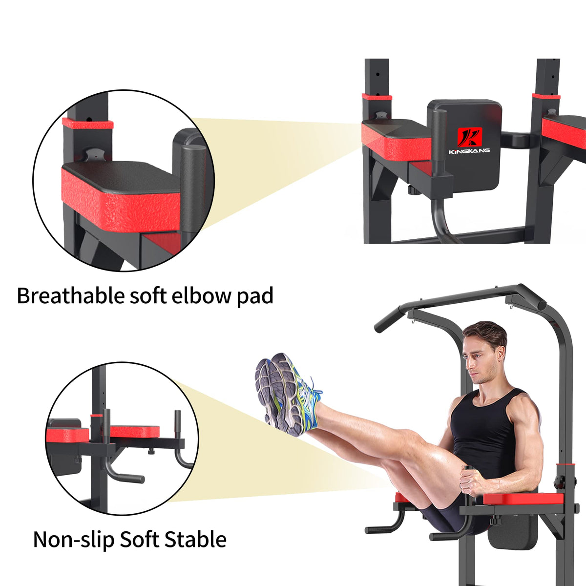 Power Tower Dip Station Workout equipment Pull up Bar for - K KiNGKANG Official Imagery - 5