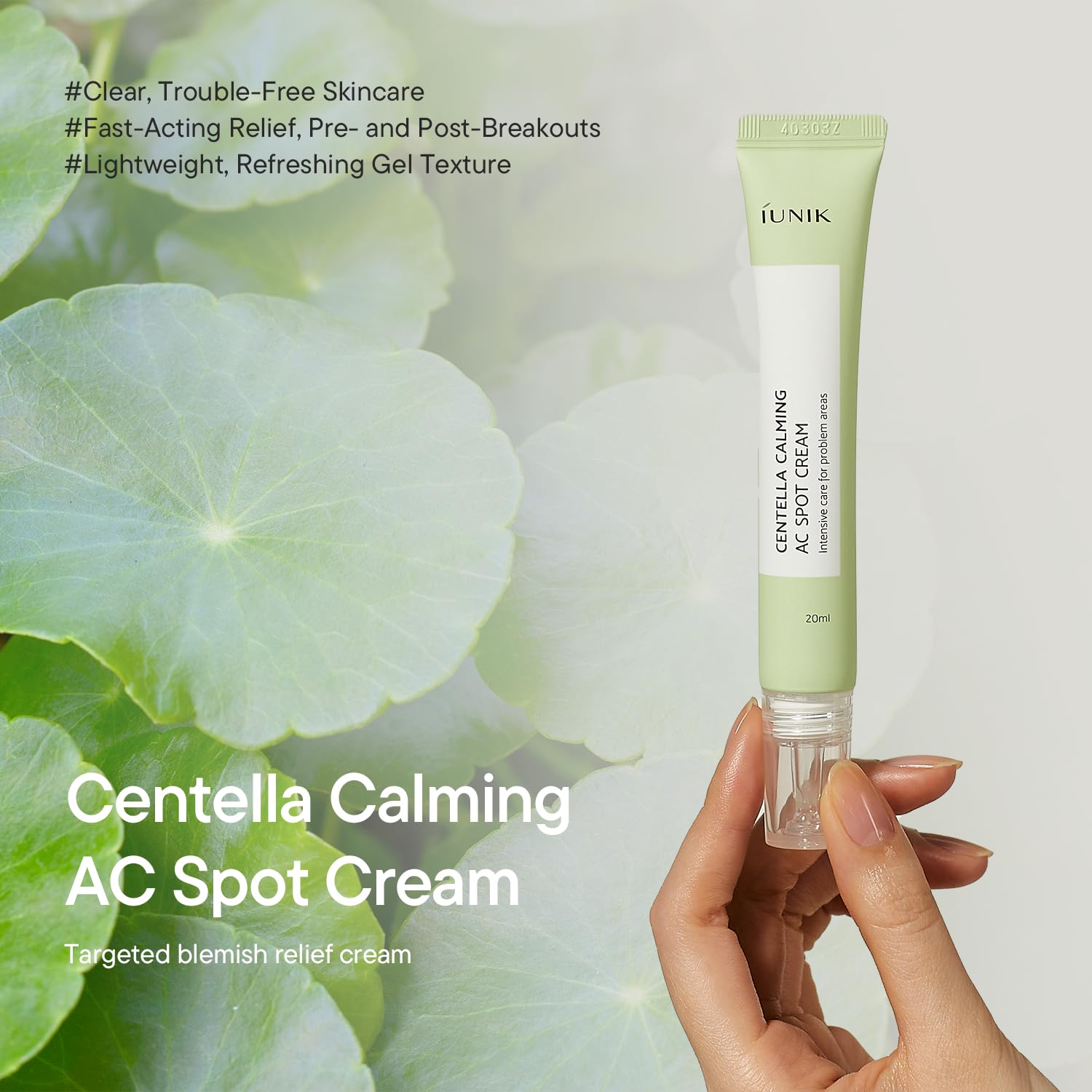 IUNIK Centella Calming AC Spot Cream -Tea Tree Blemish Spot Care 0.67 fl oz - IUNIK Official Product View 3