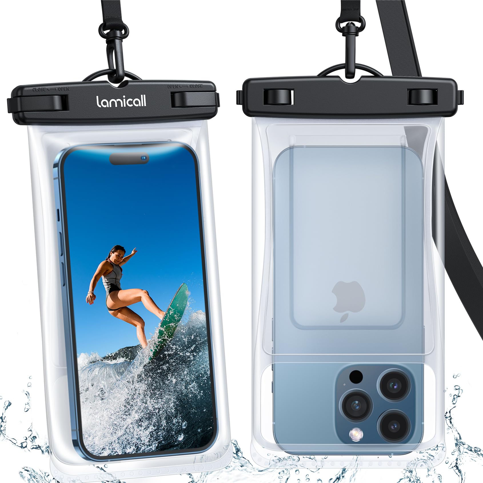 Lamicall Waterproof Phone Pouch, [2 Pack] IPX8 Water Proof Cel... - Lamicall Official Product View 10