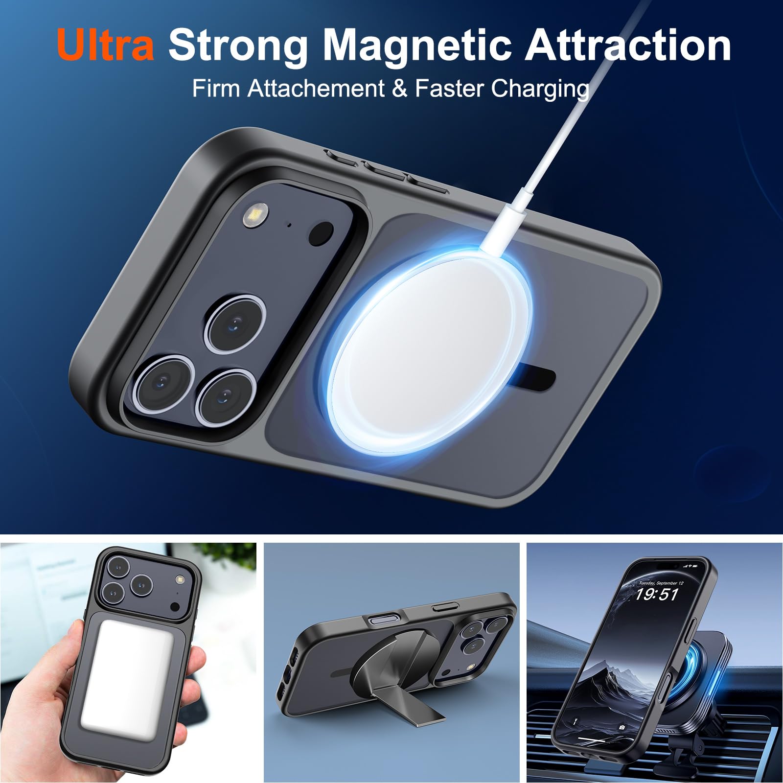SUPFINE Magnetic for iPhone 17 Pro Case Black - SUPFINE Official Product View 5