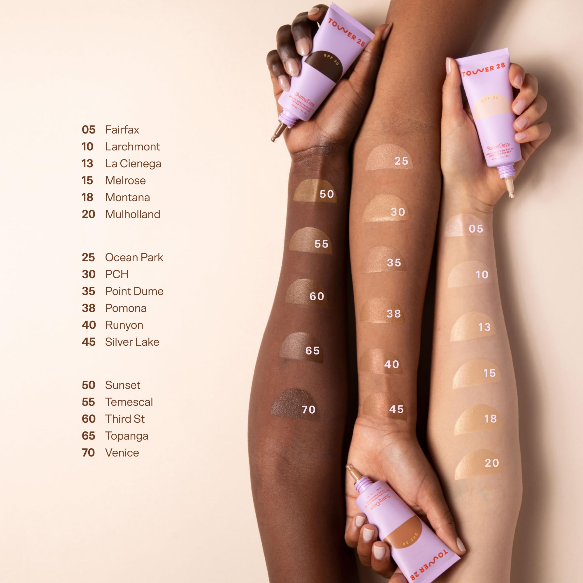 Tower 28 SunnyDays SPF 30 Tinted Sunscreen Foundation Shade - Tower 28 Official Imagery - 8