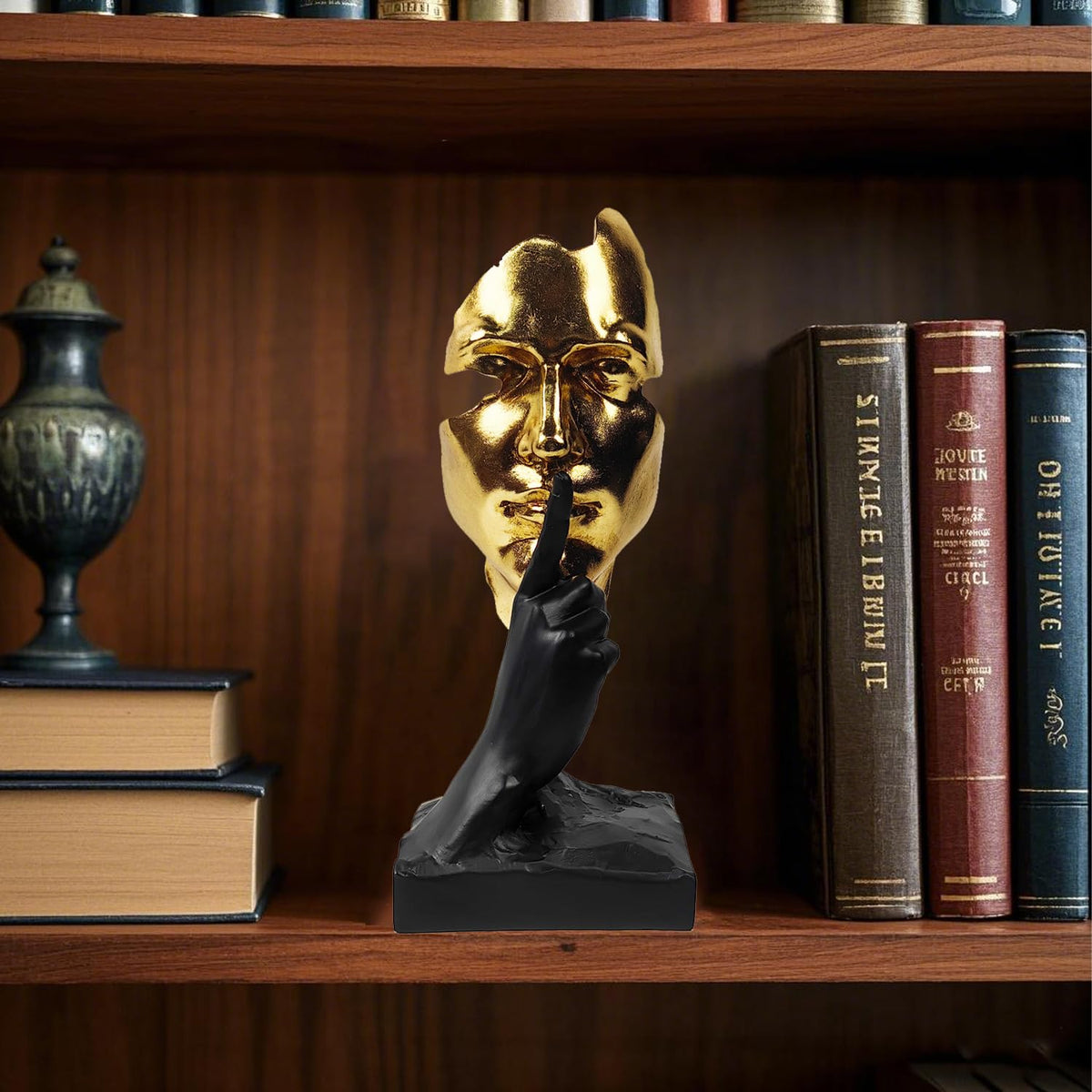 Thinker Statue Silence is Gold Abstract Art Figurine Decor - EPTUEGA Official Imagery - 5