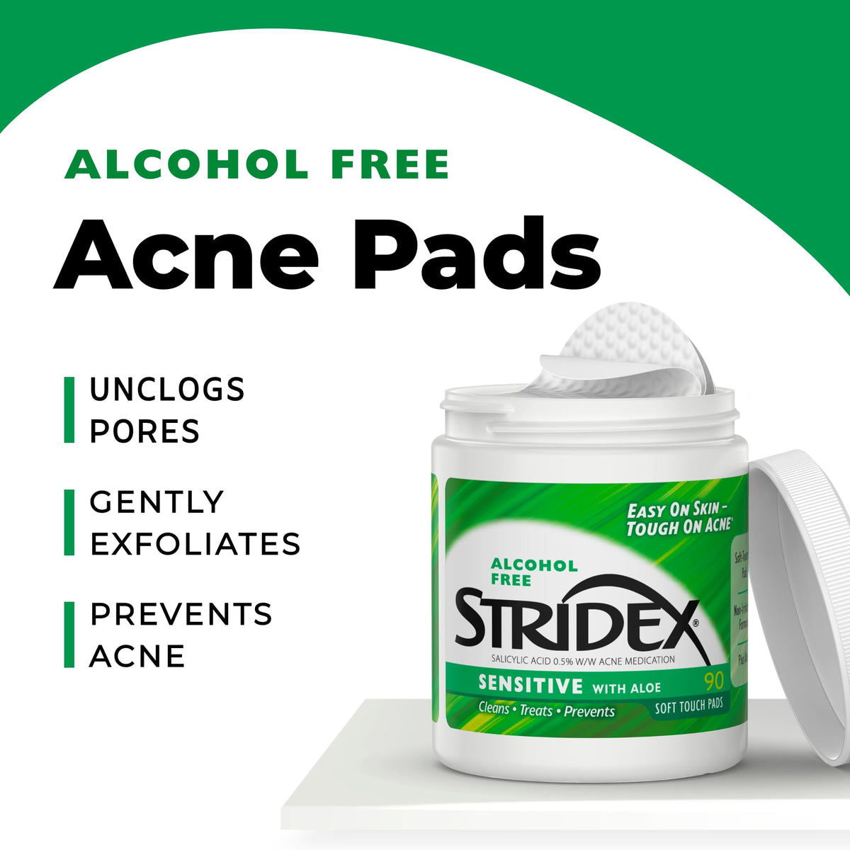 Stridex Medicated Acne Pads Sensitive 90 count - Stridex Official Imagery - 4