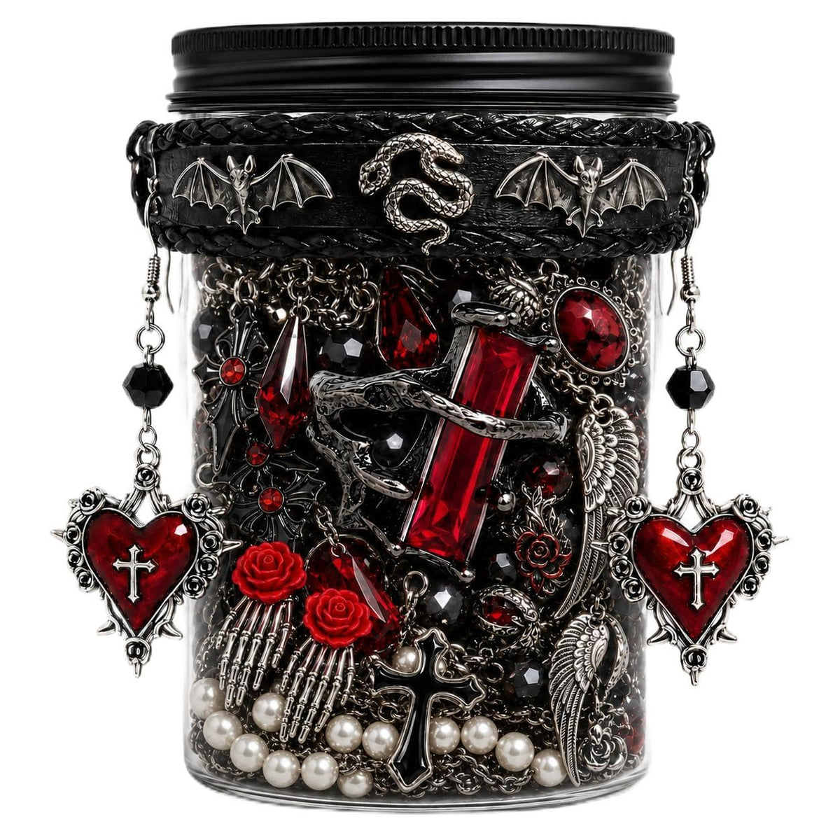 Mystery Gothic Jewelry Jar for Women Vintage Punk Jewelry - AUSGER Official Imagery - 1