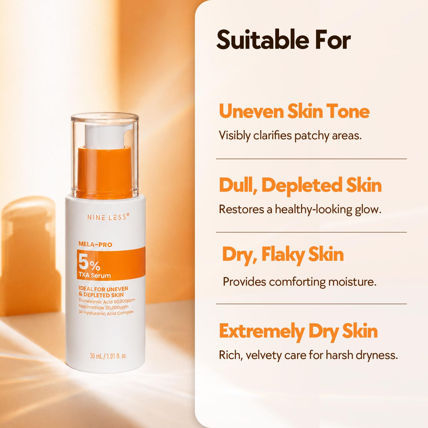 NINELESS MELA PRO 5 Tranexamic Acid Serum Radiance Booster 1 - NINELESS Official Imagery - 8