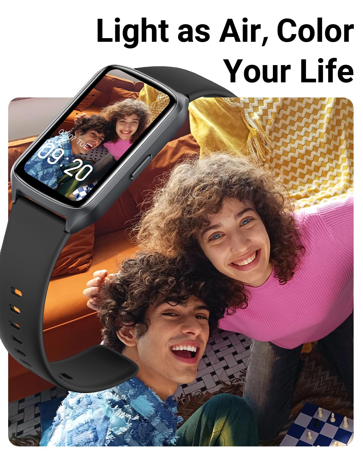 Amzhero Health Fitness Tracker with 24/7 Heart Rate, Blood Oxygen, Blo - View 7