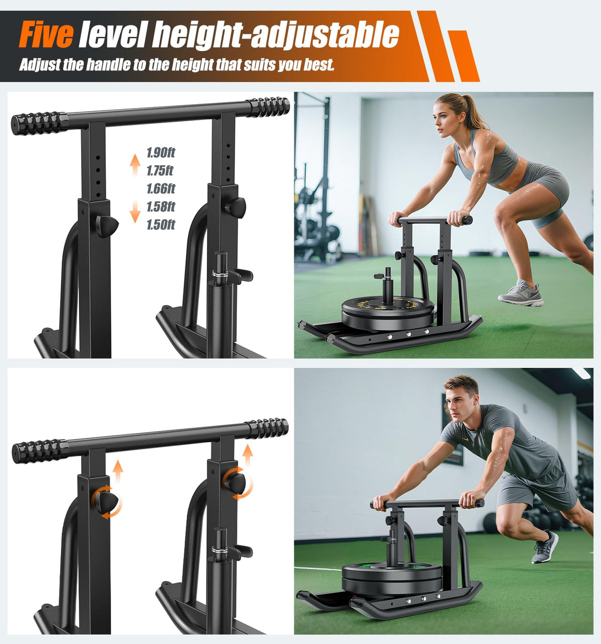 Football Sleds and Chutes Weight Sled Workout Fitness Sled - TYRSEN Official Imagery - 3