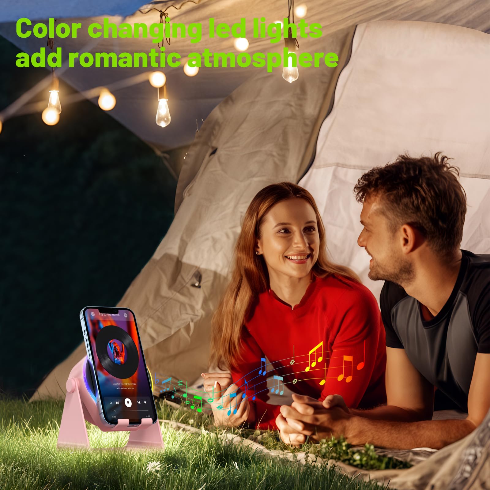 Dohelly Wireless Induction Speaker,Bluetooth Speaker with Phone Stand - Dohelly Official Product View 7