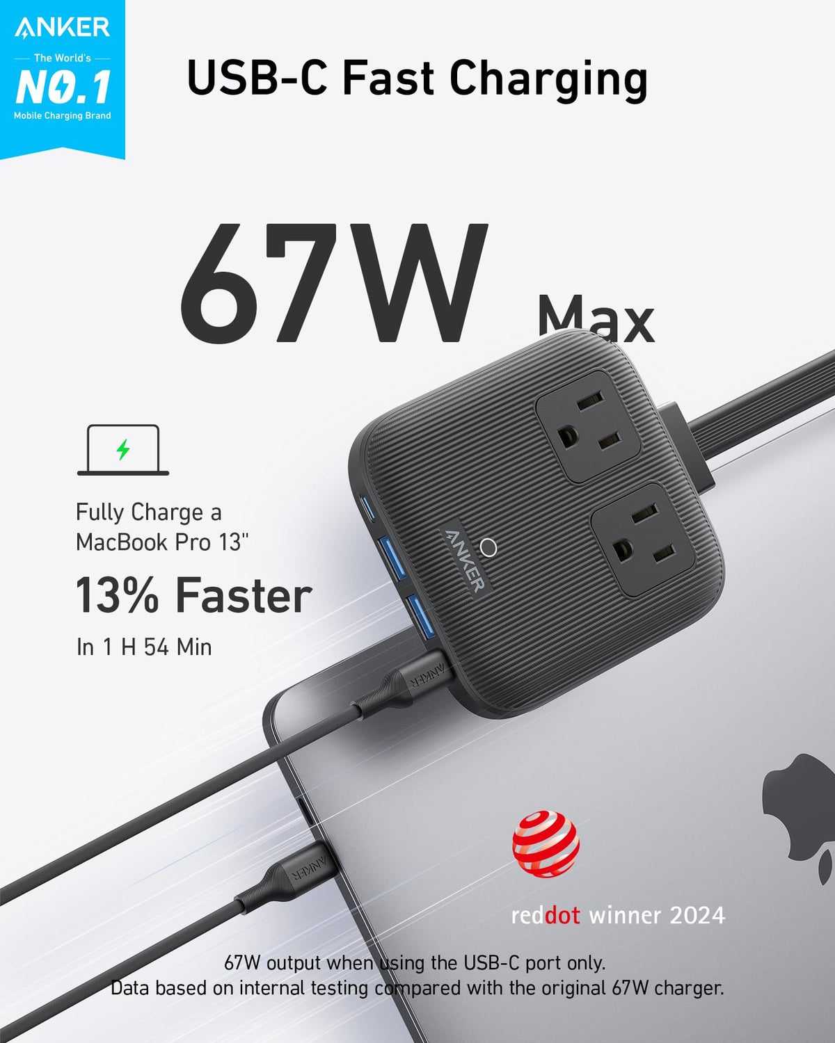 Anker Travel Power Strip Anker Nano 67W Max 6 in 1 USB C - Anker Official Imagery - 3