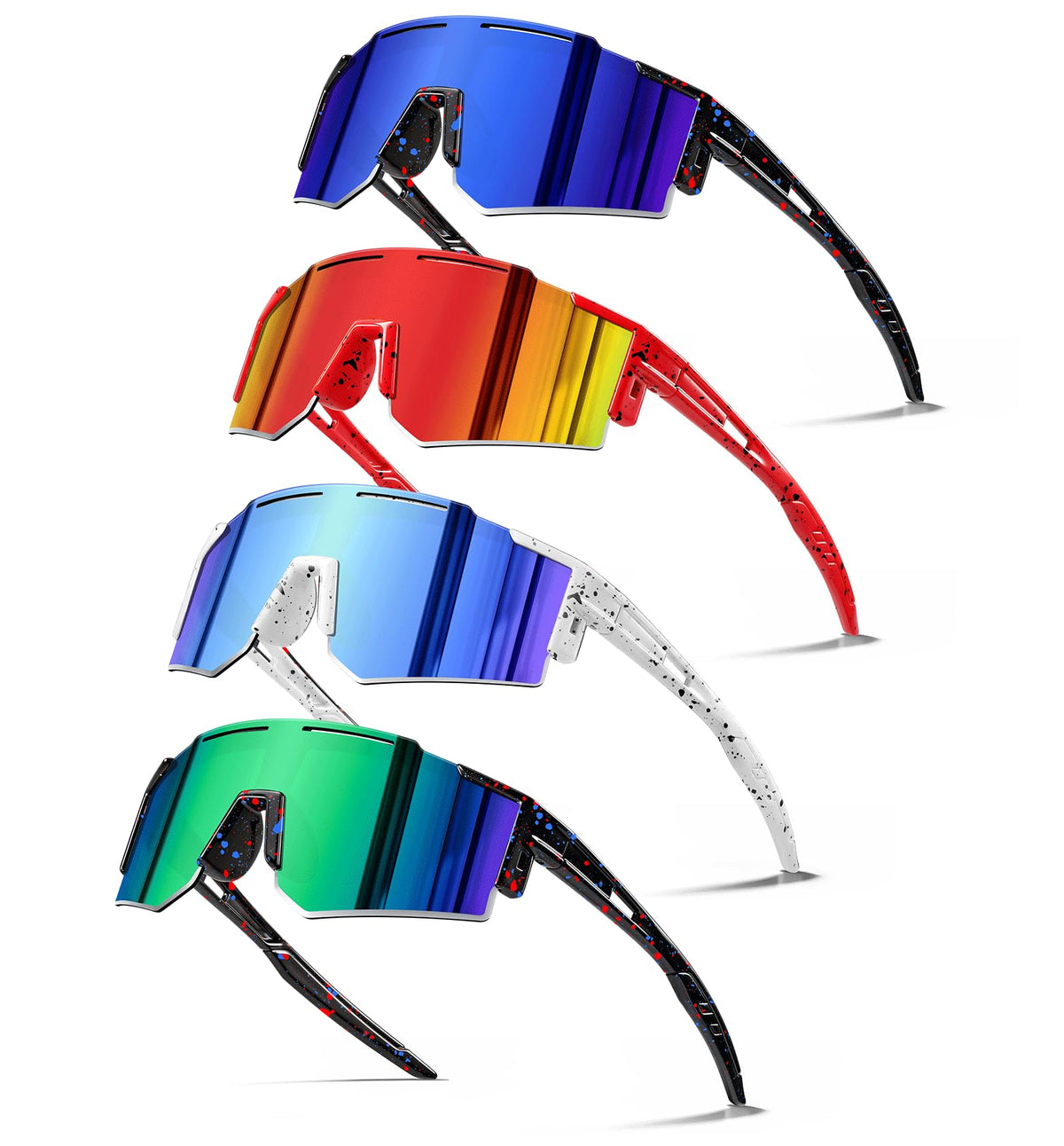 4PACK Youth Baseball Sunglasses Kids Sports Cycling Goggles - DioKiw Official Imagery - 1