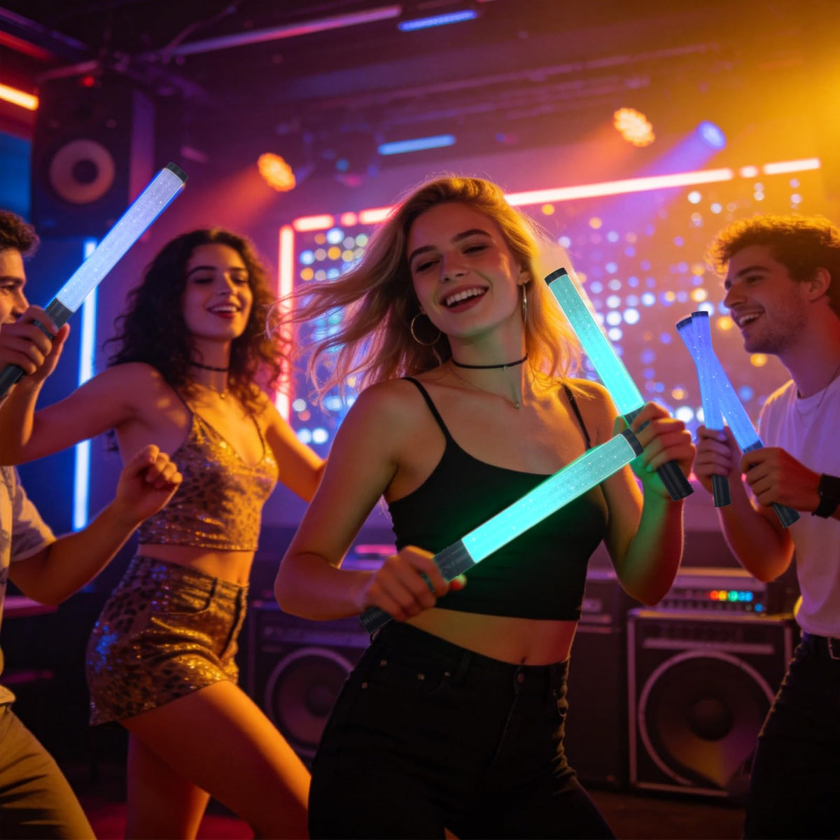 Reusable LED Glow Sticks Rechargeable 15Color Light Sticks - Bsgifts Official Imagery - 3