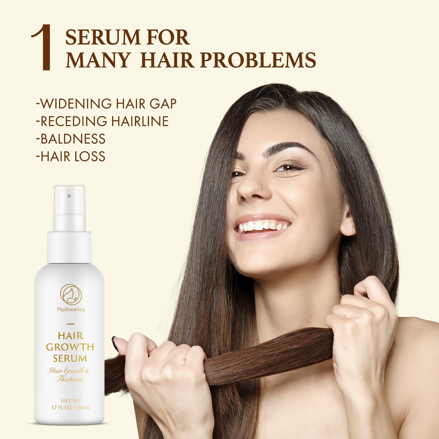 Psalmonica Hair Growth Serum - Rosemary Batana Castor Oil Rice Water - Psalmonica Official Product View 3