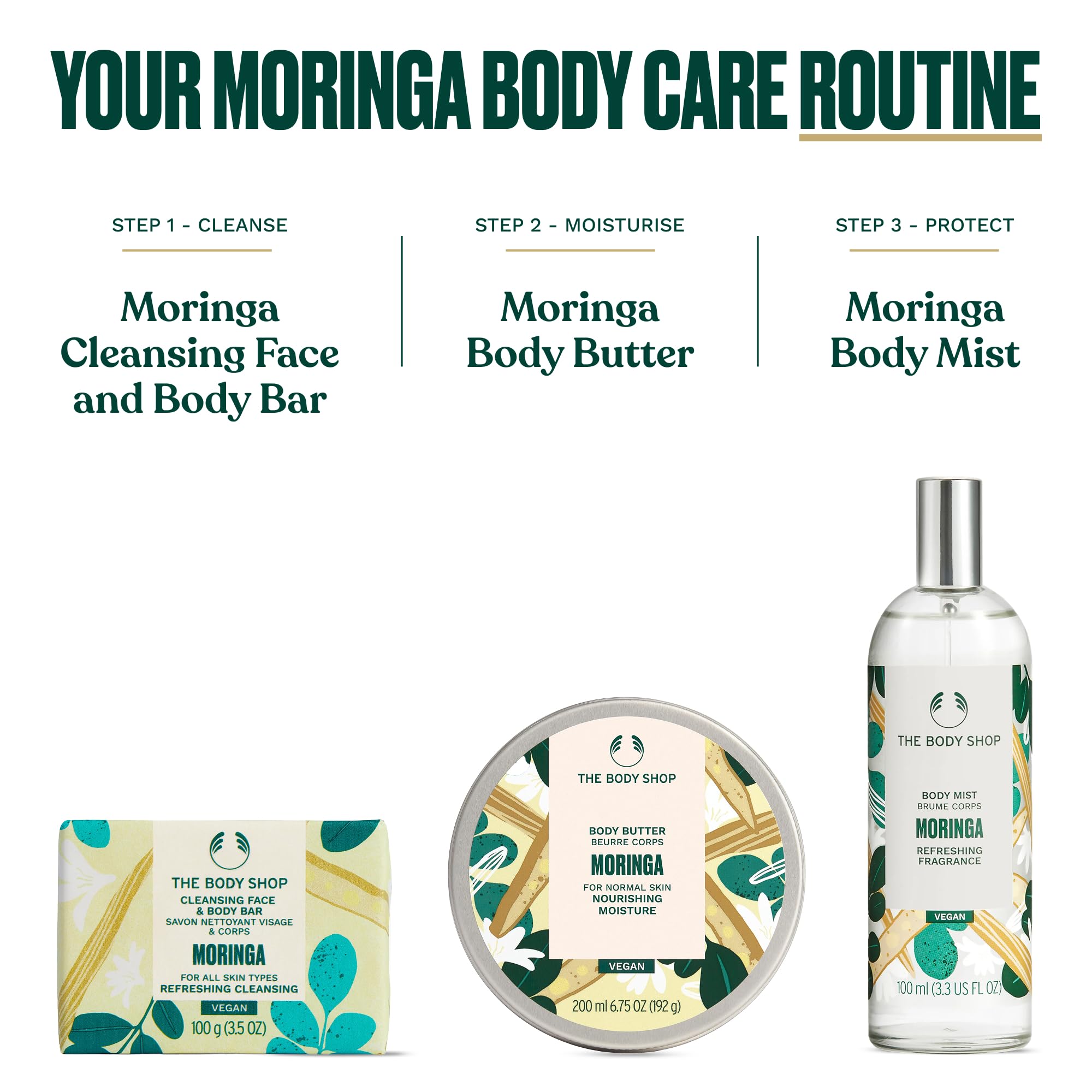 The Body Shop Moringa Body Butter – Nourishing & Moisturizing Skincare for Dry Skin – Vegan – 6.75 oz